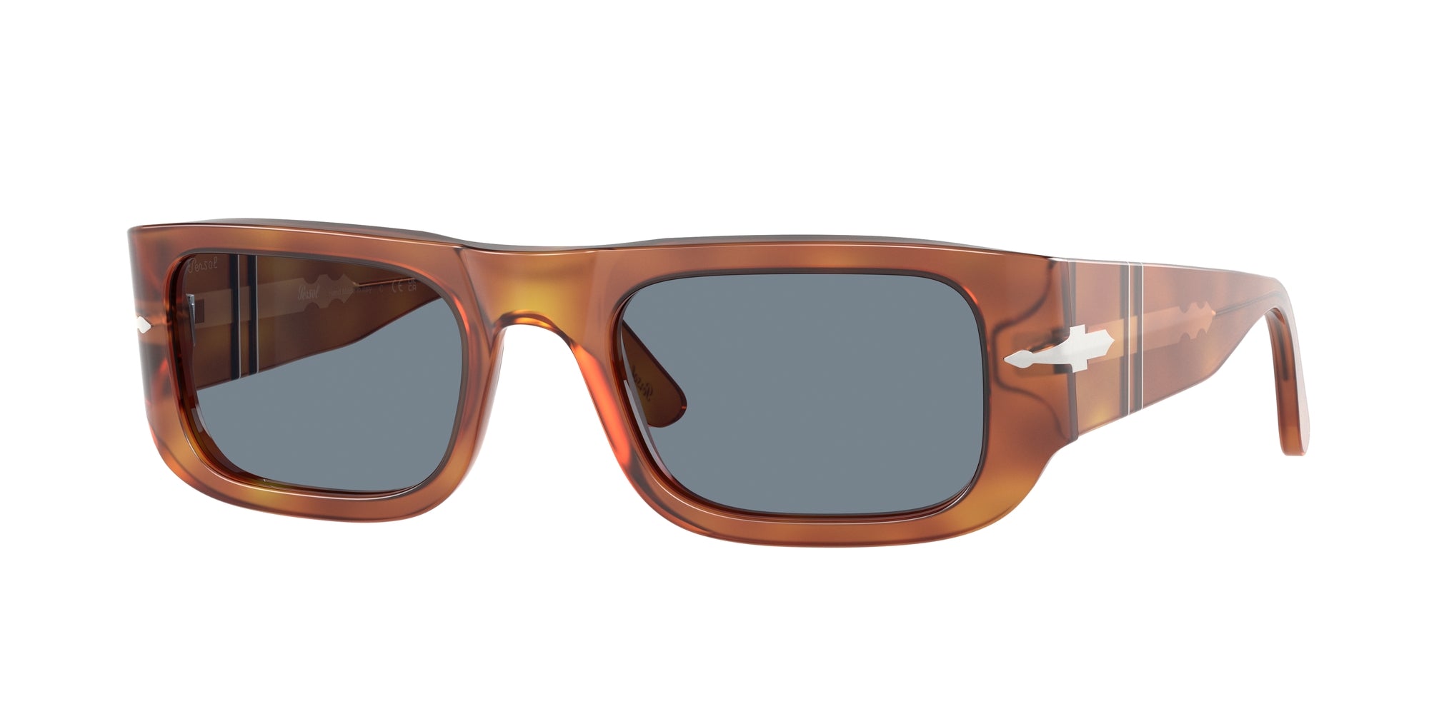 Persol Unisex Persol PO3362S 96/56 Occhiali da sole Acetato Marrone Blu Pillow Normale Persol Unisex Persol PO3362S 96/56 Occhiali da sole Acetato Marrone Blu Pillow Normale