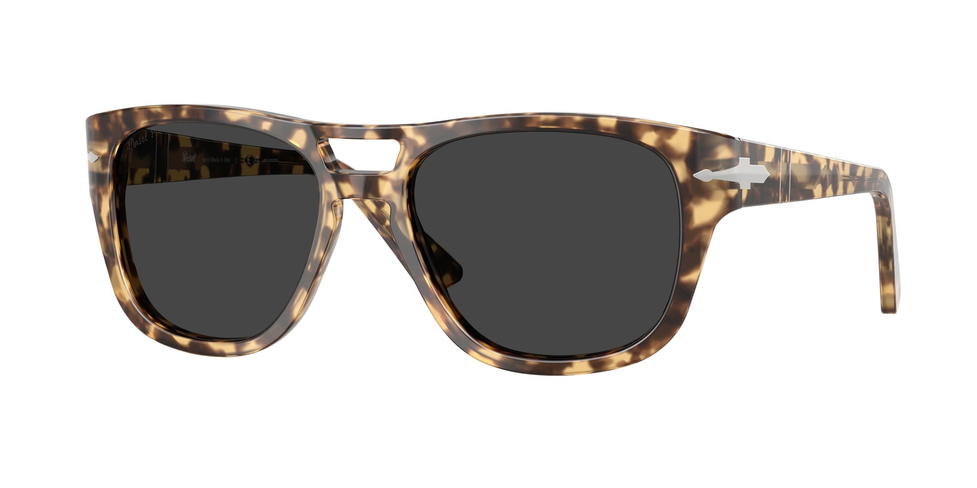 Persol Unisex Persol PO3366S 105648 Occhiali da sole Acetato Tartaruga Grigio Squadrata Polarizzata