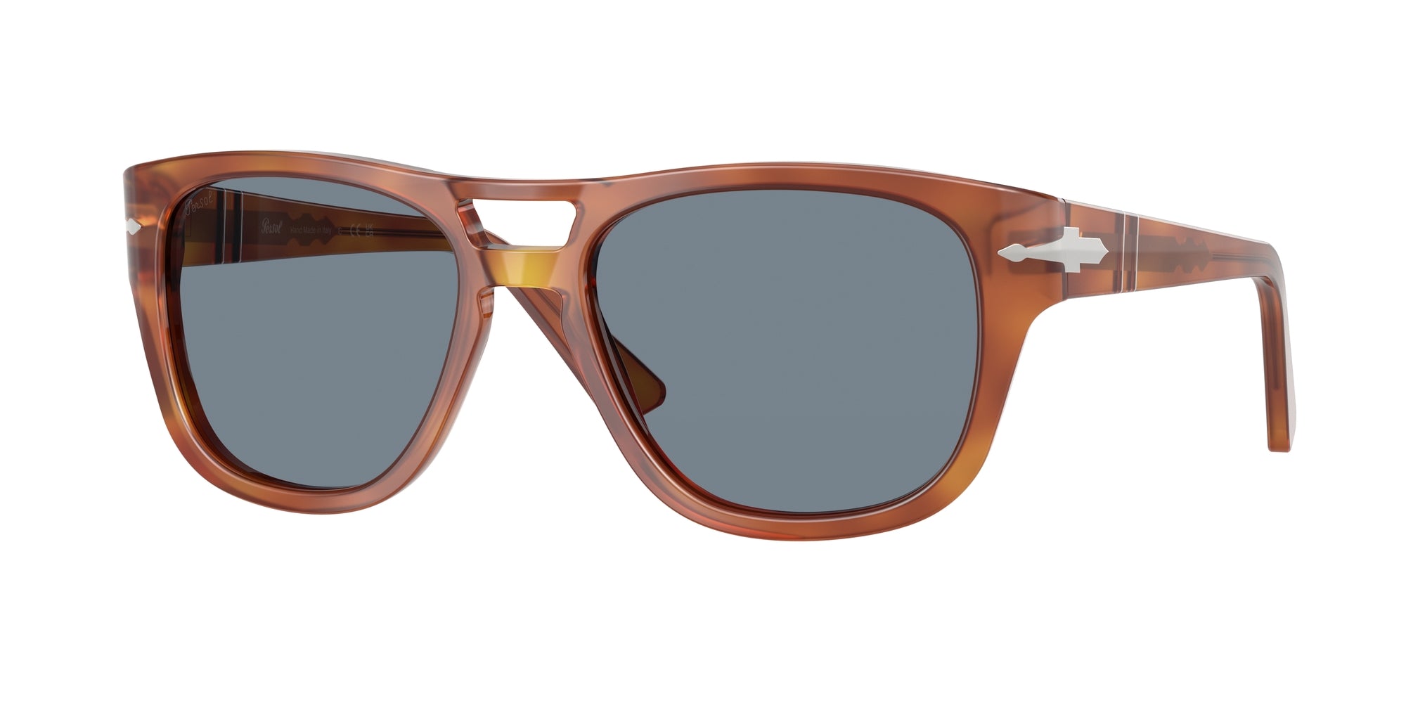 Persol Unisex Persol PO3366S 96/56 Occhiali da sole Acetato Marrone Blu Squadrata Normale