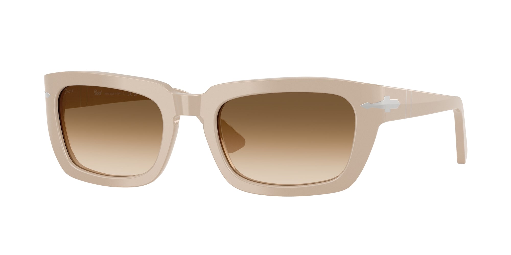 Persol Unisex Persol PO3367S 119551 Occhiali da sole Acetato Marrone Marrone Pillow Normale Sfumato