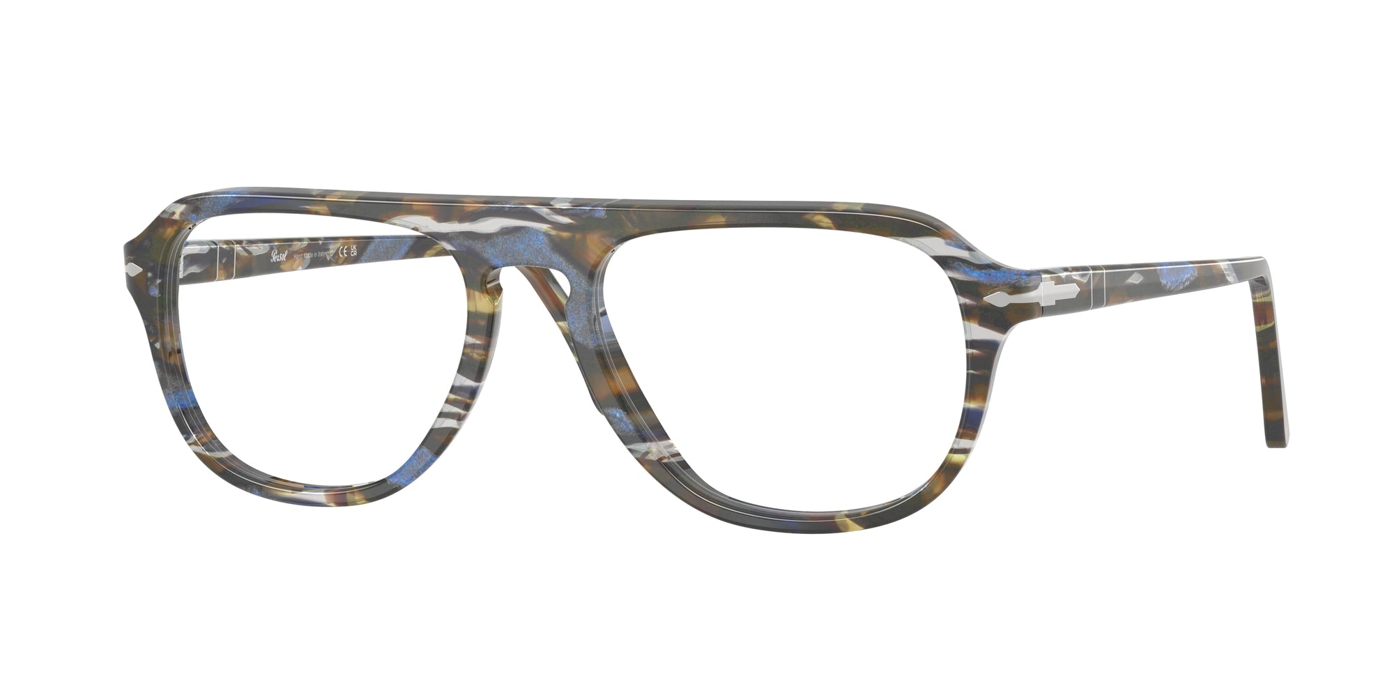 Persol Unisex Persol PO3368V 1222 Montature da vista Acetato Multi-colore Pilot Normale