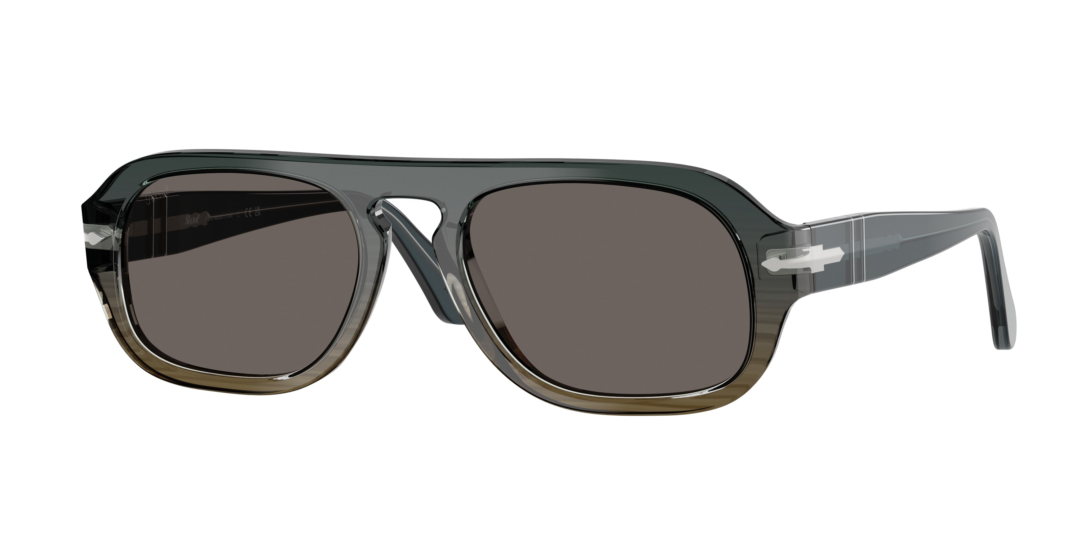 Persol Unisex Persol PO3369S 1012B1 Occhiali da sole Acetato Grigio Grigio Pilot Normale