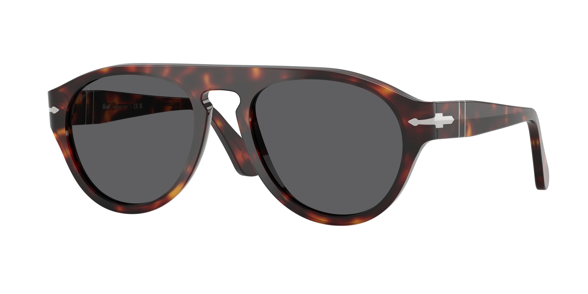 Persol Unisex Persol PO3370S 24/B1 Occhiali da sole Acetato Tartaruga Grigio Pilot Normale Persol Unisex Persol PO3370S 24/B1 Occhiali da sole Acetato Tartaruga Grigio Pilot Normale