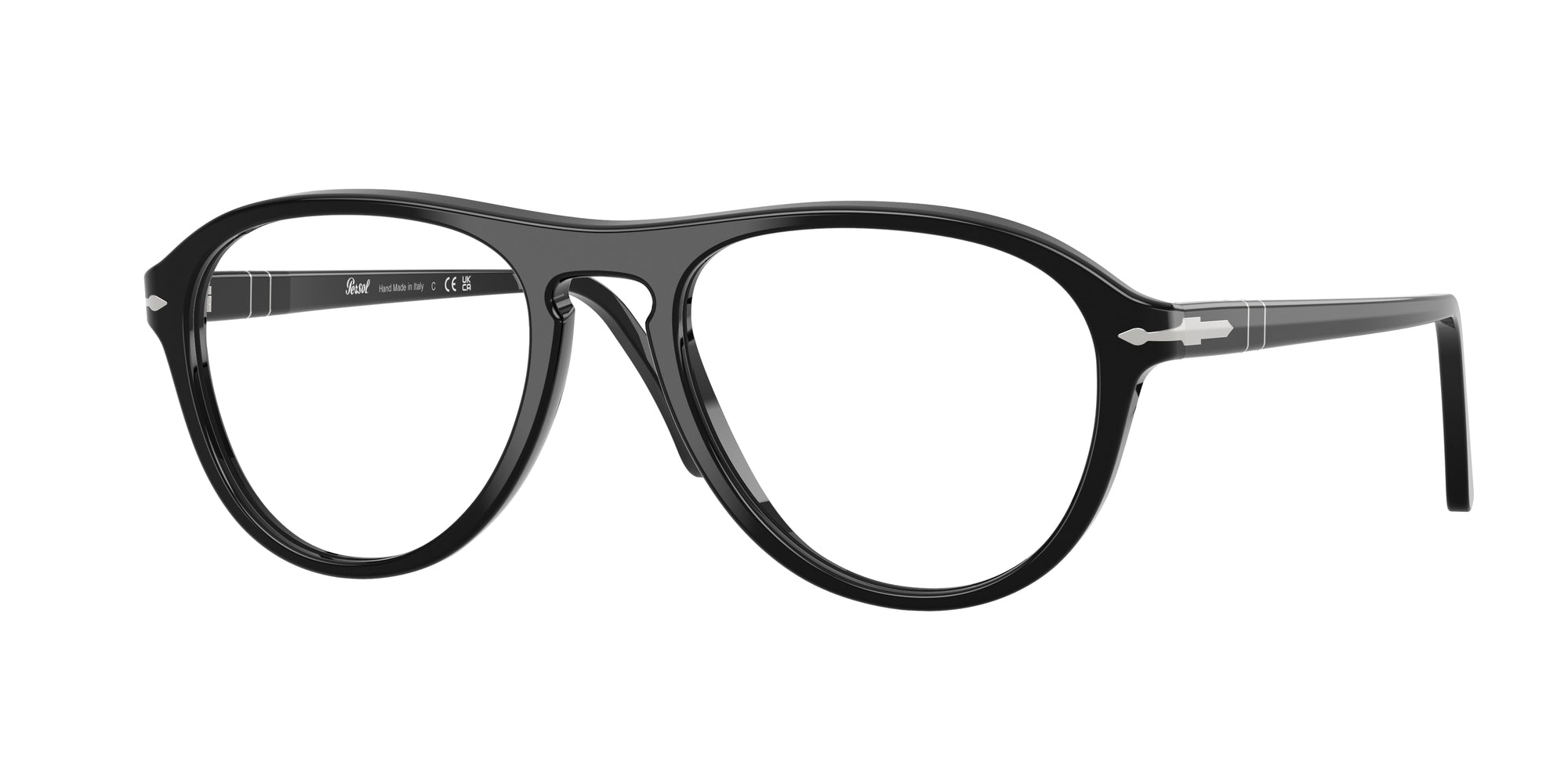 Persol Unisex Persol PO3371V LYNN 95 Montature da vista Acetato Nero Pilot Normale