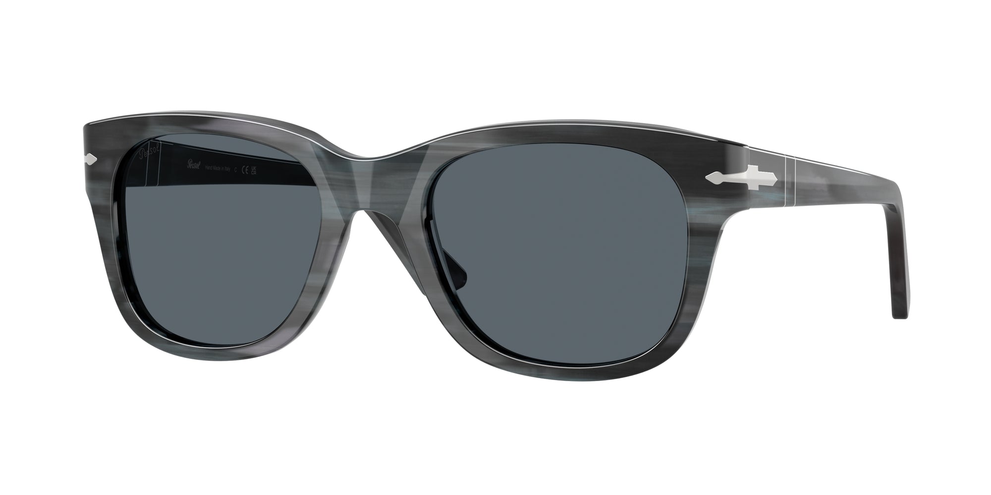 Persol Unisex Persol PO3372S 1224R5 Occhiali da sole Acetato Grigio Blu Squadrata Normale Persol Unisex Persol PO3372S 1224R5 Occhiali da sole Acetato Grigio Blu Squadrata Normale