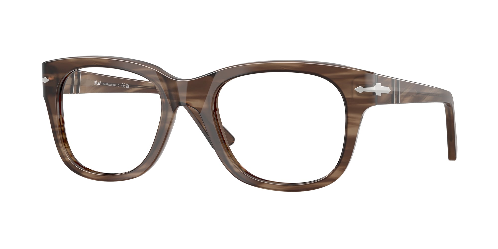 Persol Unisex Persol PO3372V 1208 Montature da vista Acetato Tartaruga Squadrata Normale