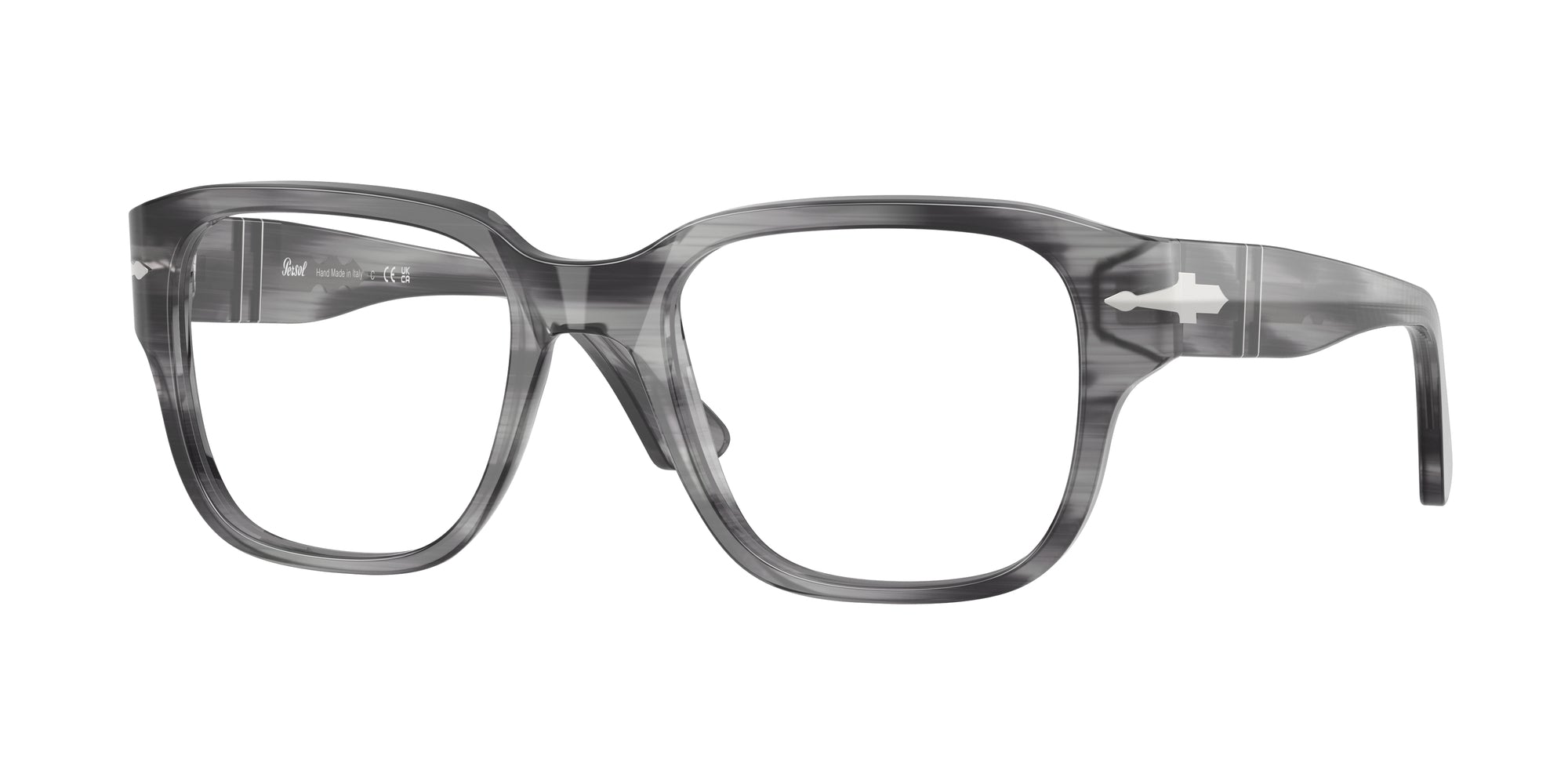 Persol Unisex Persol PO3374V 1192 Montature da vista Acetato Grigio Squadrata Normale