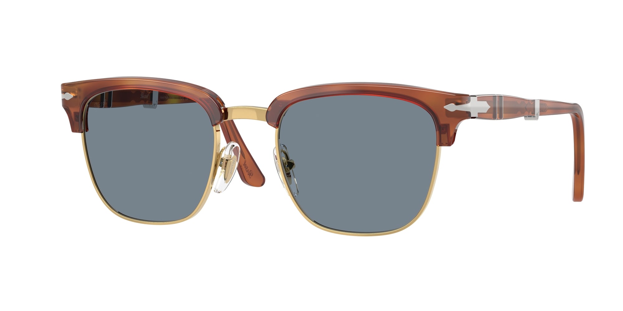 Persol Unisex Persol PO3375S 96/56 Occhiali da sole Acetato Marrone Blu Squadrata Normale