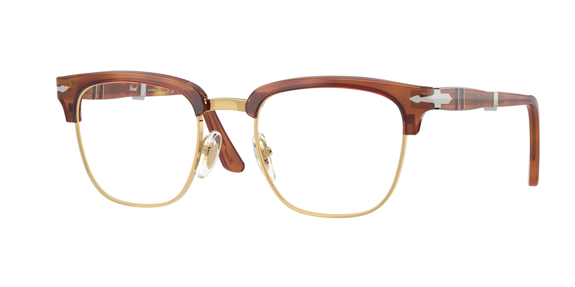 Persol Unisex Persol PO3375V 96 Montature da vista Acetato Marrone Squadrata Normale