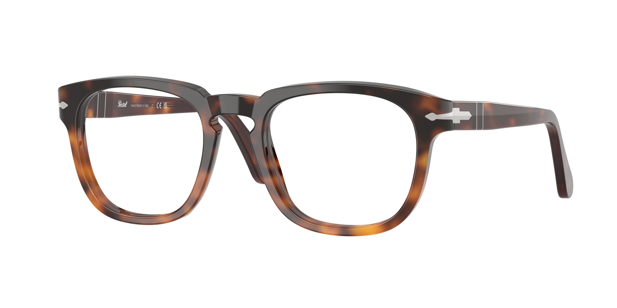 Persol Unisex Persol PO3376V 1160 Montature da vista Acetato Marrone Squadrata Normale