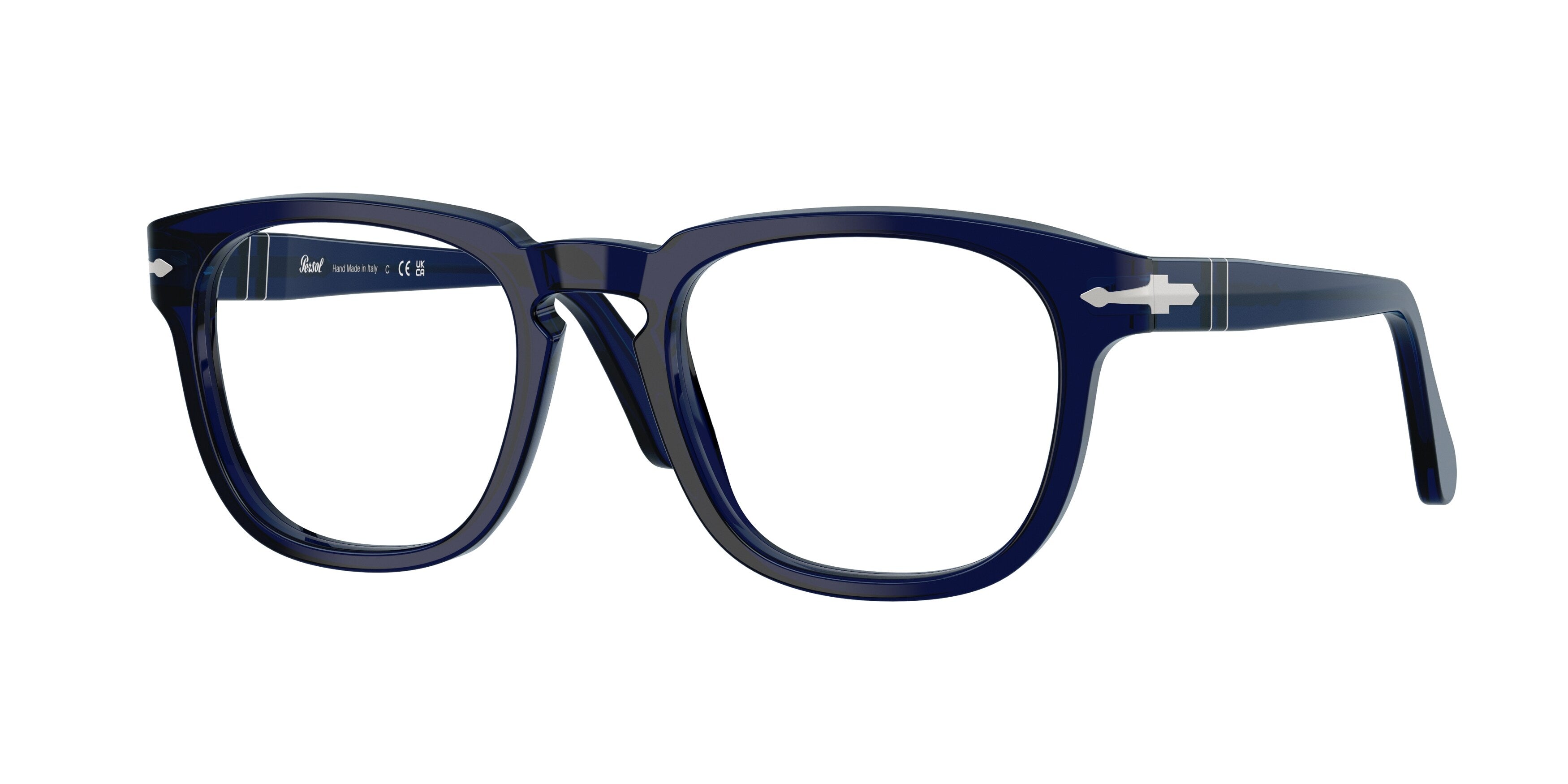 Persol Unisex Persol PO3376V 181 Montature da vista Acetato Blu Trasparente Squadrata Normale Persol Unisex Persol PO3376V 181 Montature da vista Acetato Blu Trasparente Squadrata Normale