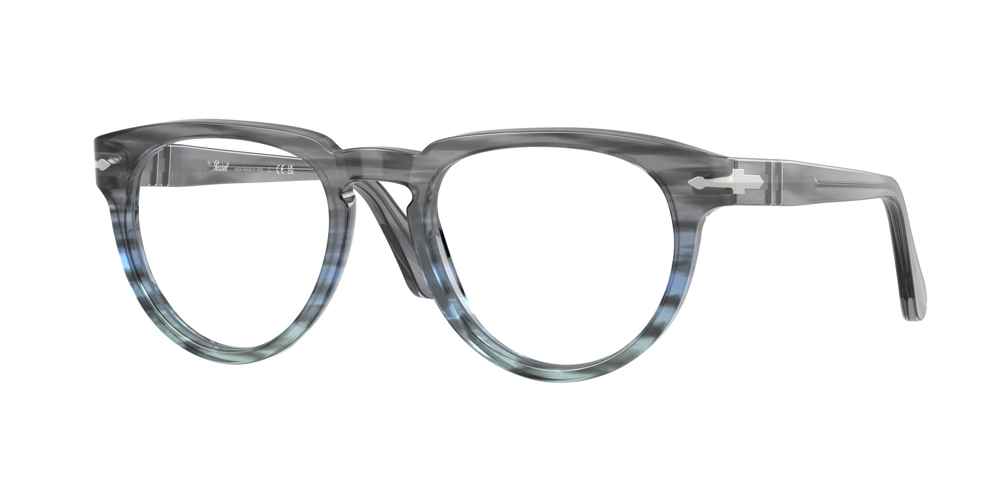 Persol Unisex Persol PO3377V 1205 Montature da vista Acetato Grigio Pantos Normale