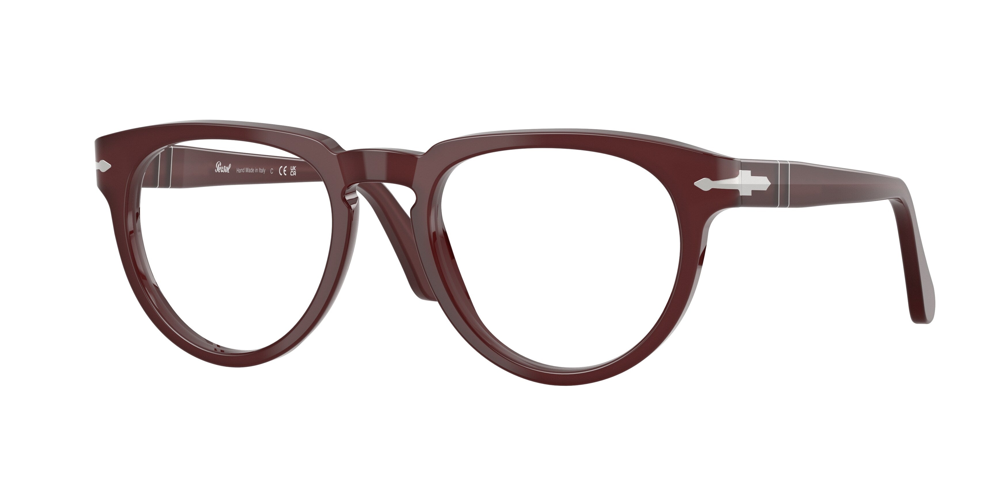 Persol Unisex Persol PO3377V 1257 Montature da vista Acetato Rosso Trasparente Pantos Normale Persol Unisex Persol PO3377V 1257 Montature da vista Acetato Rosso Trasparente Pantos Normale