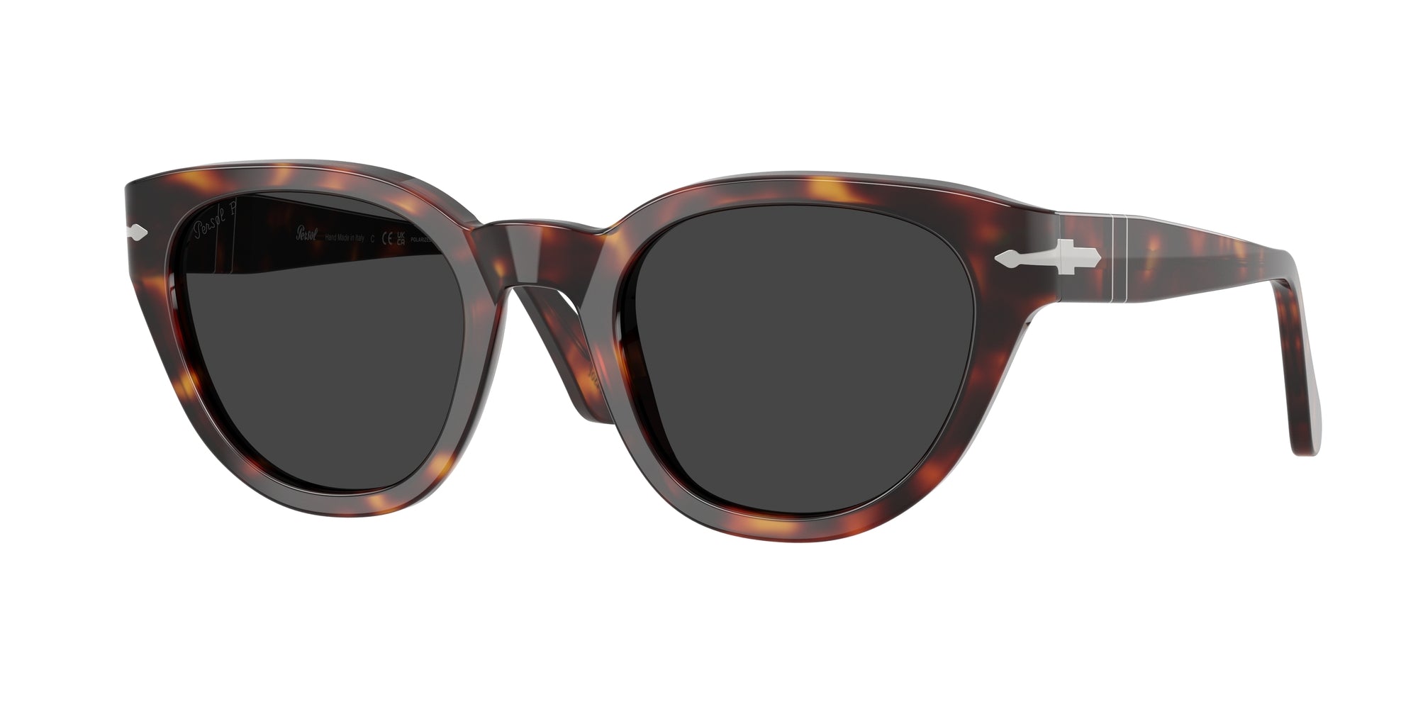 Persol Unisex Persol PO3379S 24/48 Occhiali da sole Acetato Tartaruga Grigio Farfalla Polarizzata