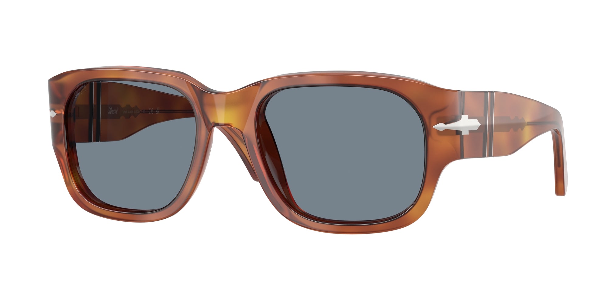 Persol Unisex Persol PO3380S 96/56 Occhiali da sole Acetato Marrone Blu Squadrata Normale Persol Unisex Persol PO3380S 96/56 Occhiali da sole Acetato Marrone Blu Squadrata Normale