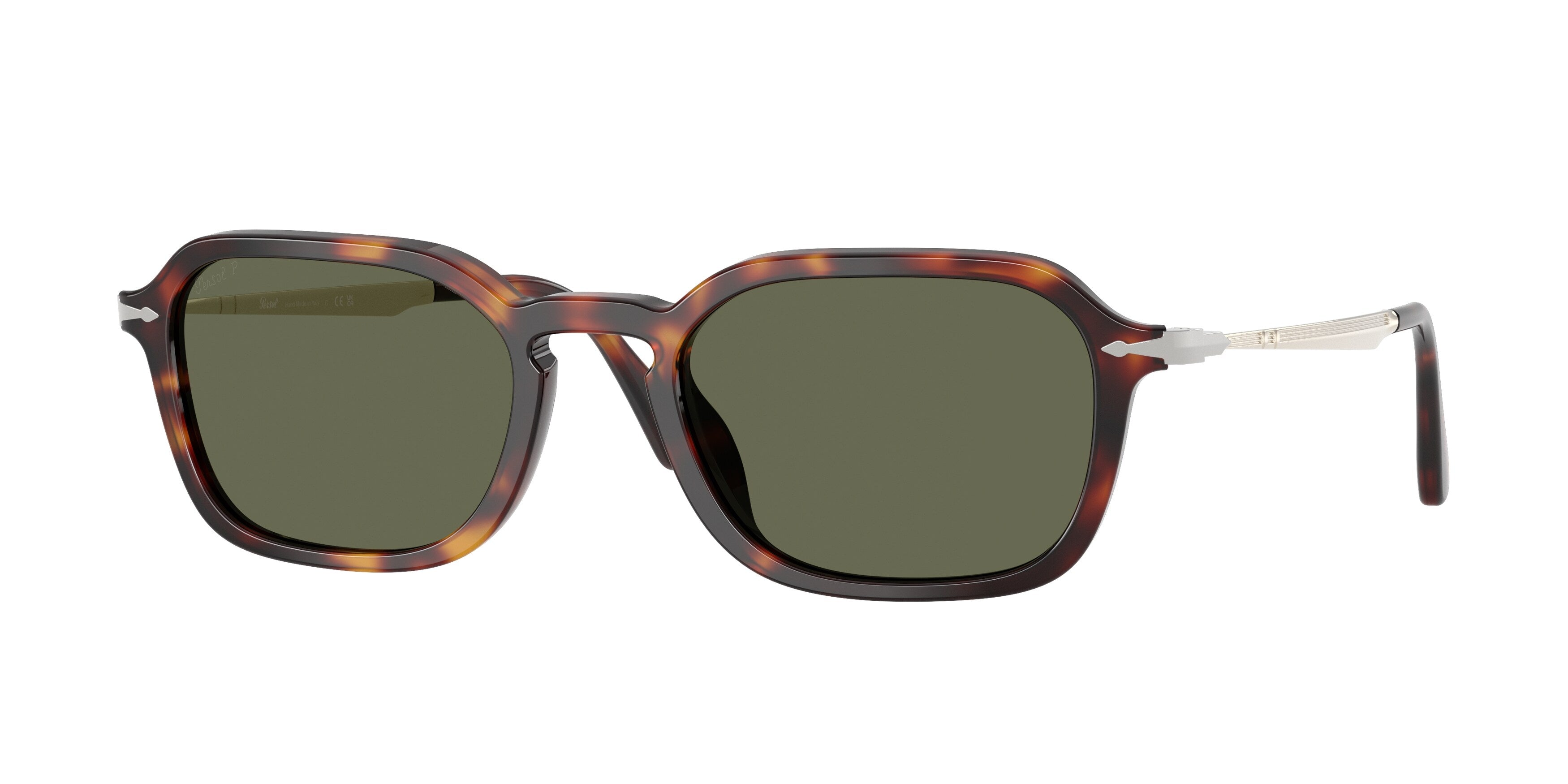 Persol Unisex Persol PO3381S 24/58 Occhiali da sole Acetato Tartaruga Verde Pantos Polarizzata Persol Unisex Persol PO3381S 24/58 Occhiali da sole Acetato Tartaruga Verde Pantos Polarizzata