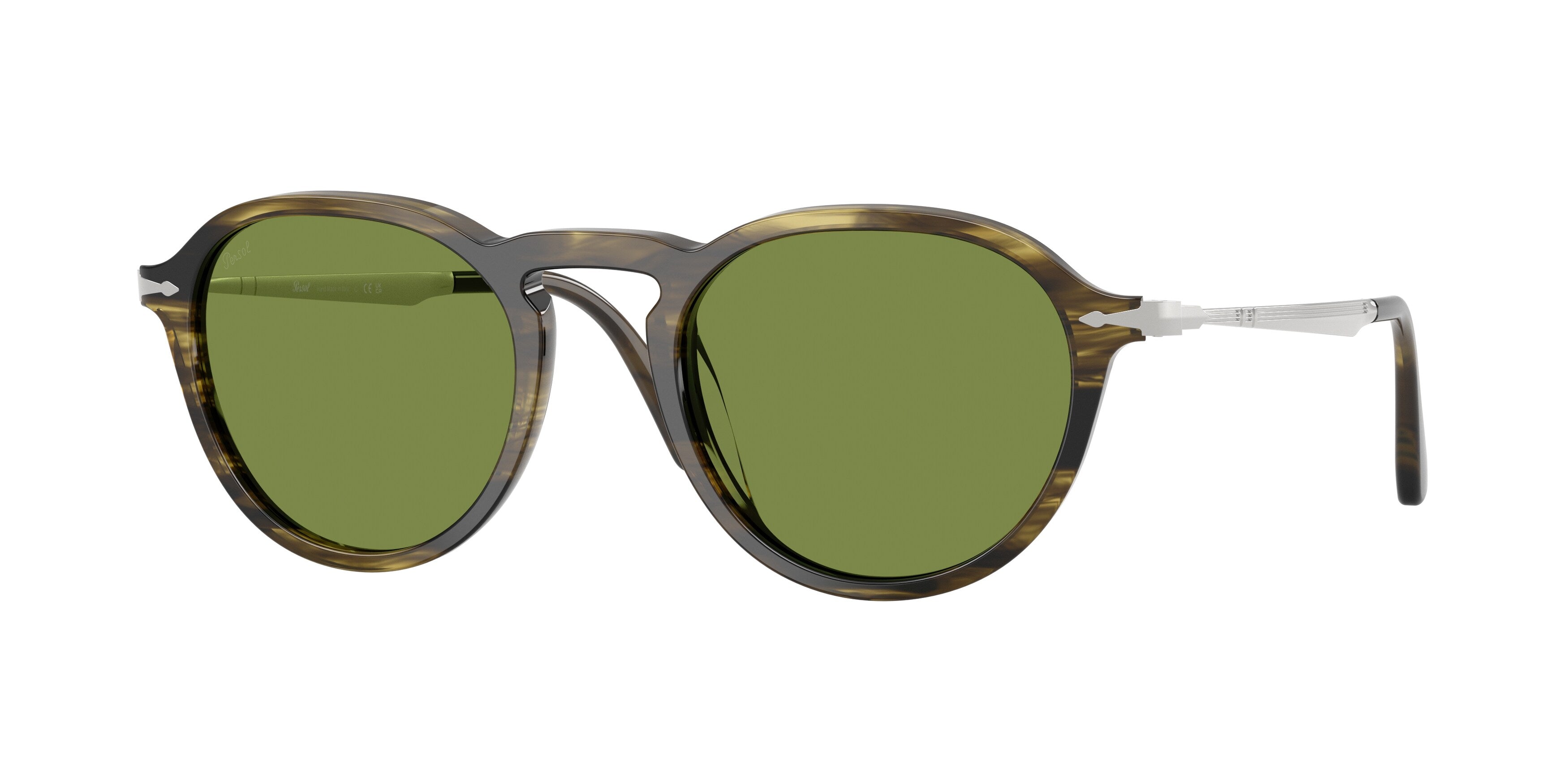 Persol Unisex Persol PO3383S 12374E Occhiali da sole Acetato Verde Verde Pantos Normale Persol Unisex Persol PO3383S 12374E Occhiali da sole Acetato Verde Verde Pantos Normale