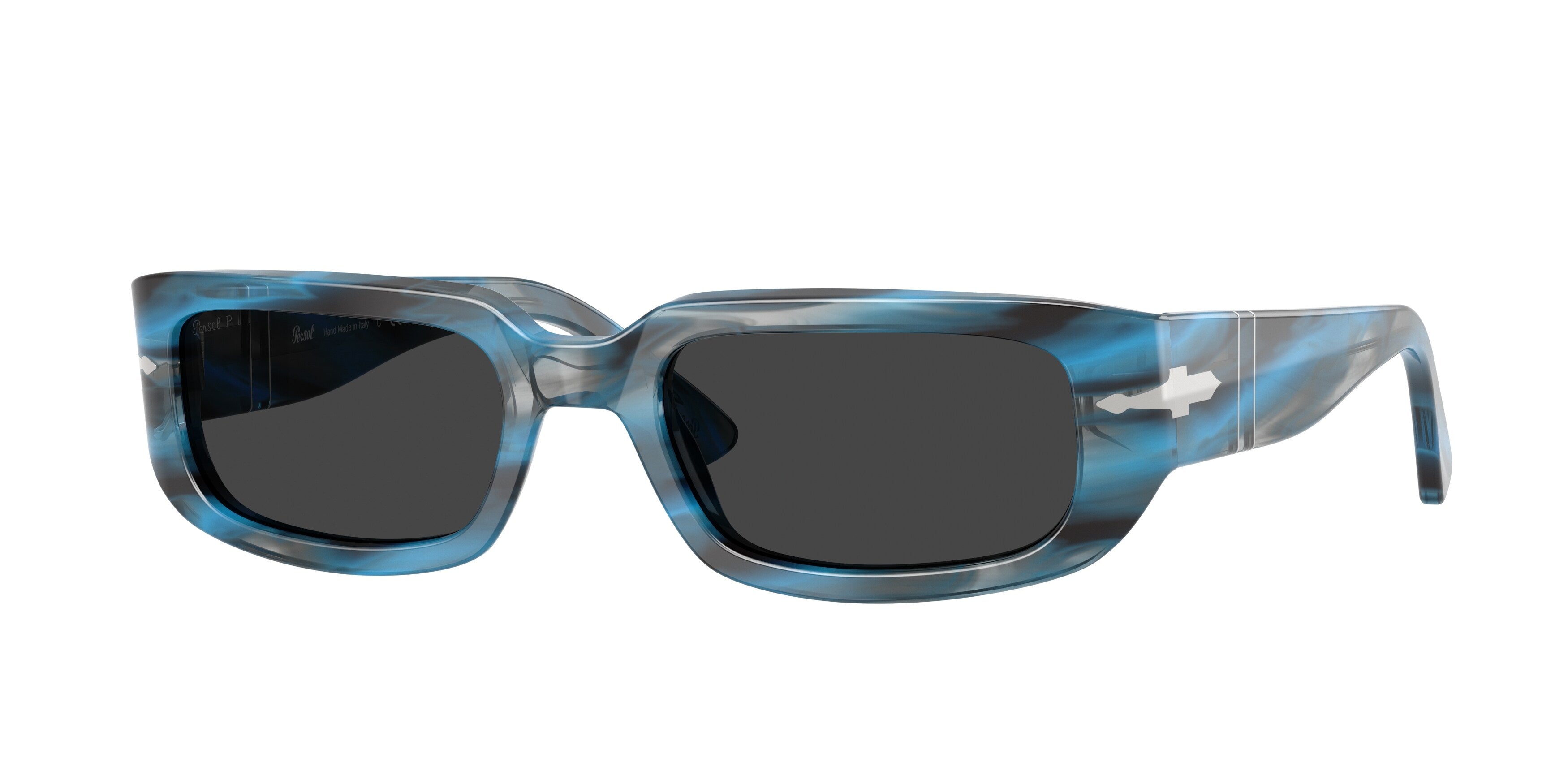 Persol Unisex Persol PO3385S MEL 123448 Occhiali da sole Acetato Blu Grigio Pillow Polarizzata Persol Unisex Persol PO3385S MEL 123448 Occhiali da sole Acetato Blu Grigio Pillow Polarizzata