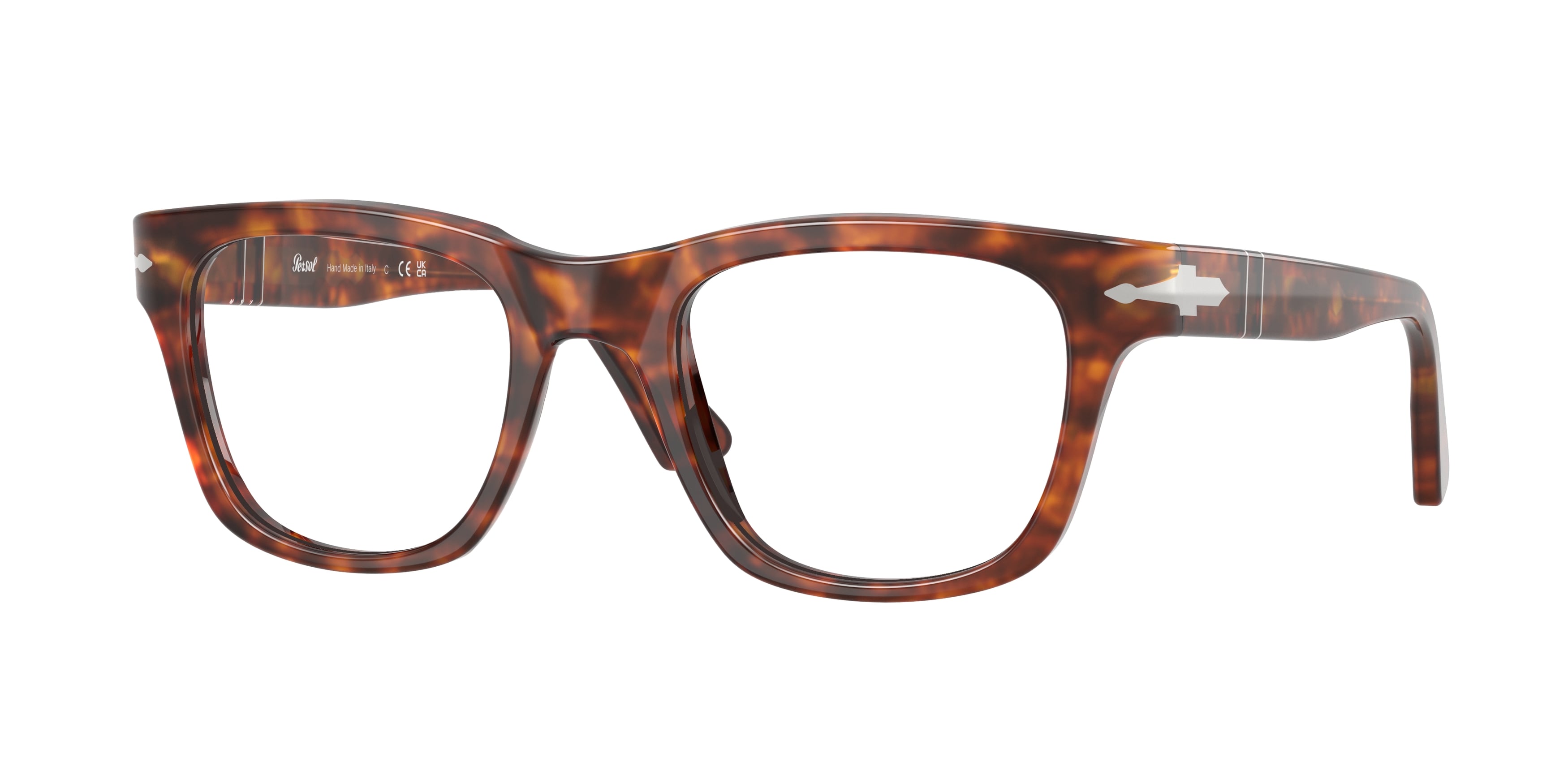 Persol Unisex Persol PO3389V CECIL 24 Montature da vista Acetato Tartaruga Squadrata Normale