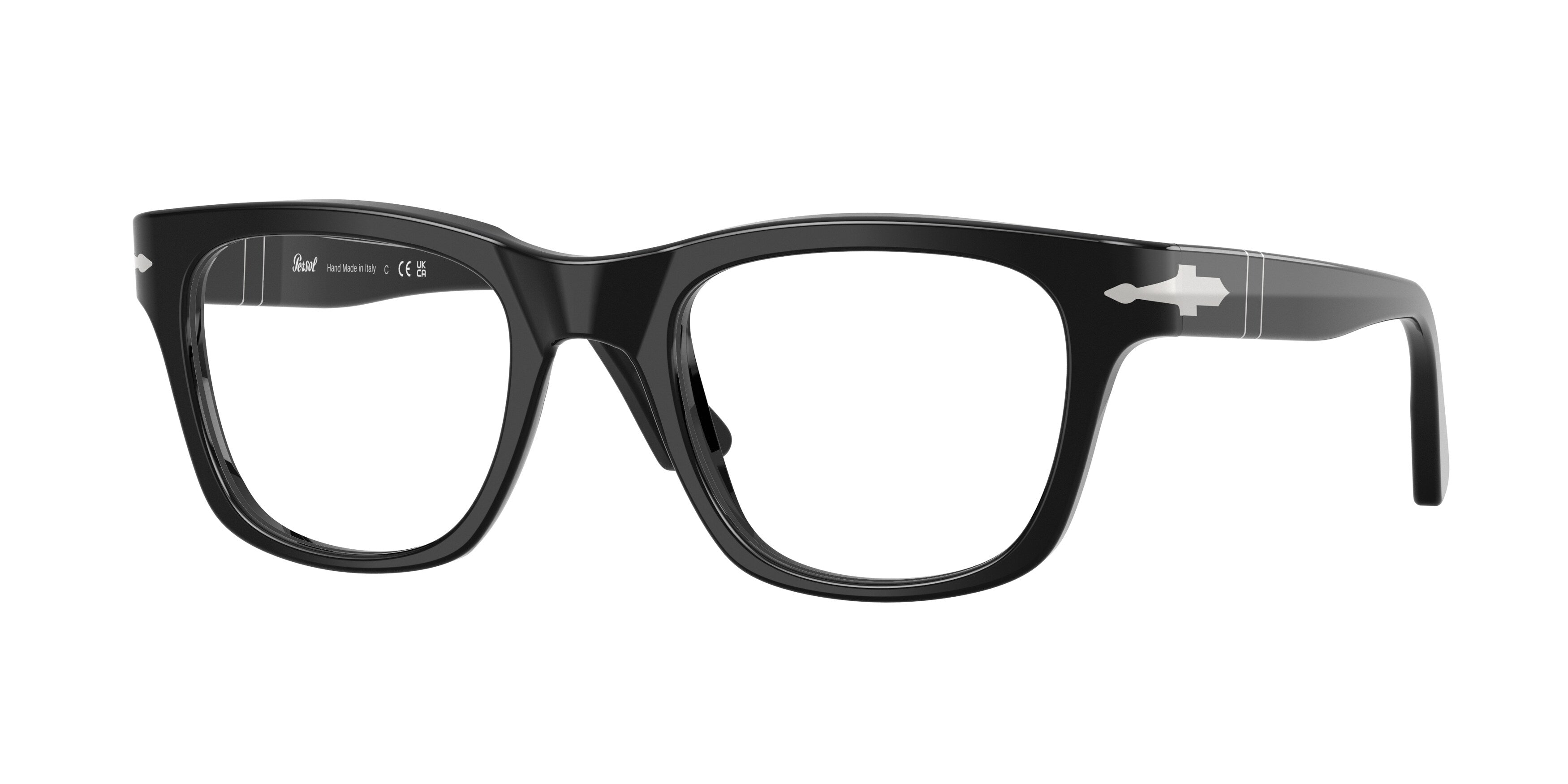 Persol Unisex Persol PO3389V CECIL 95 Montature da vista Acetato Nero Squadrata Normale Persol Unisex Persol PO3389V CECIL 95 Montature da vista Acetato Nero Squadrata Normale