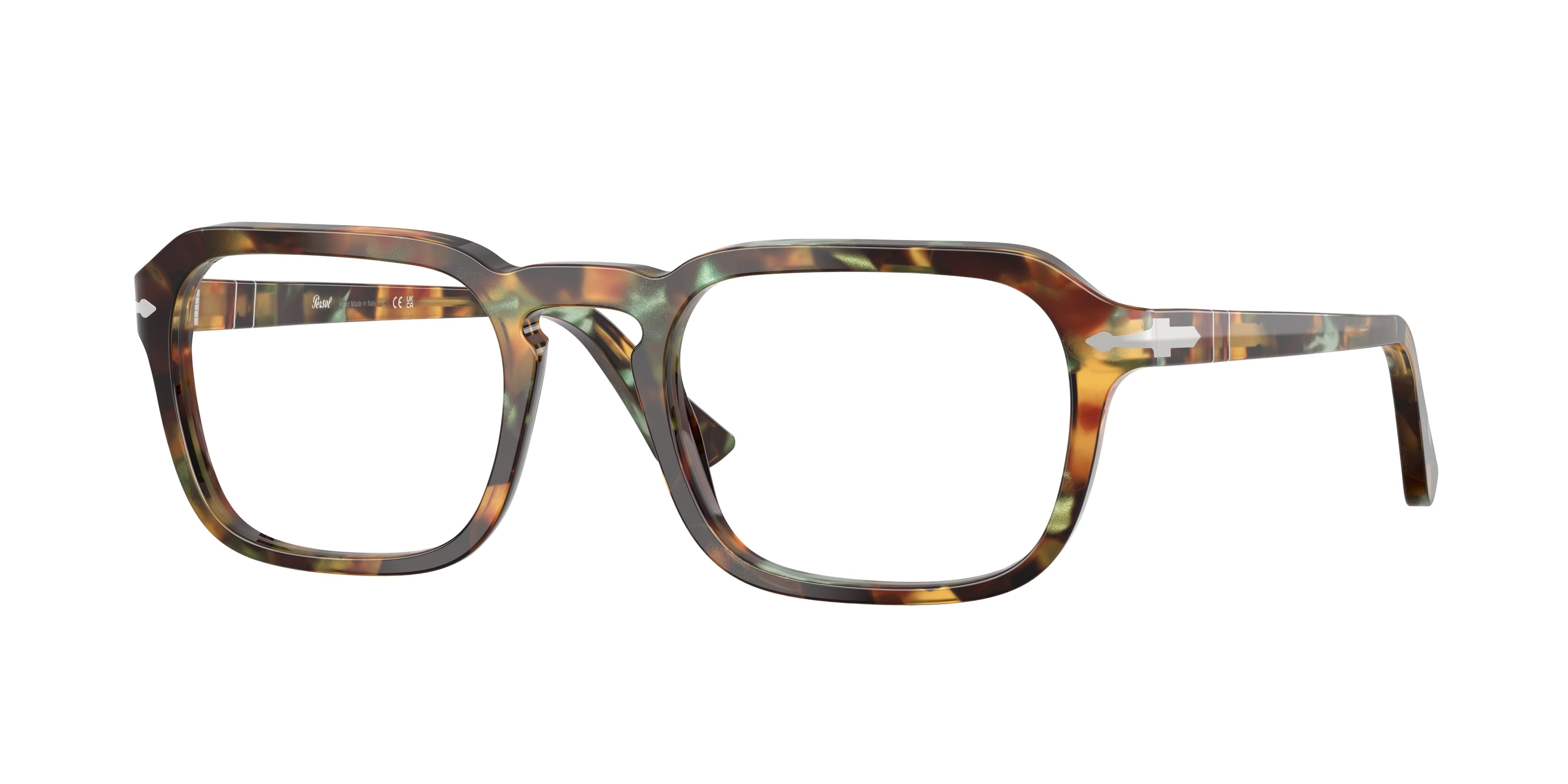 Persol Unisex Persol PO3390V 1230 Montature da vista Acetato Verde Squadrata Normale