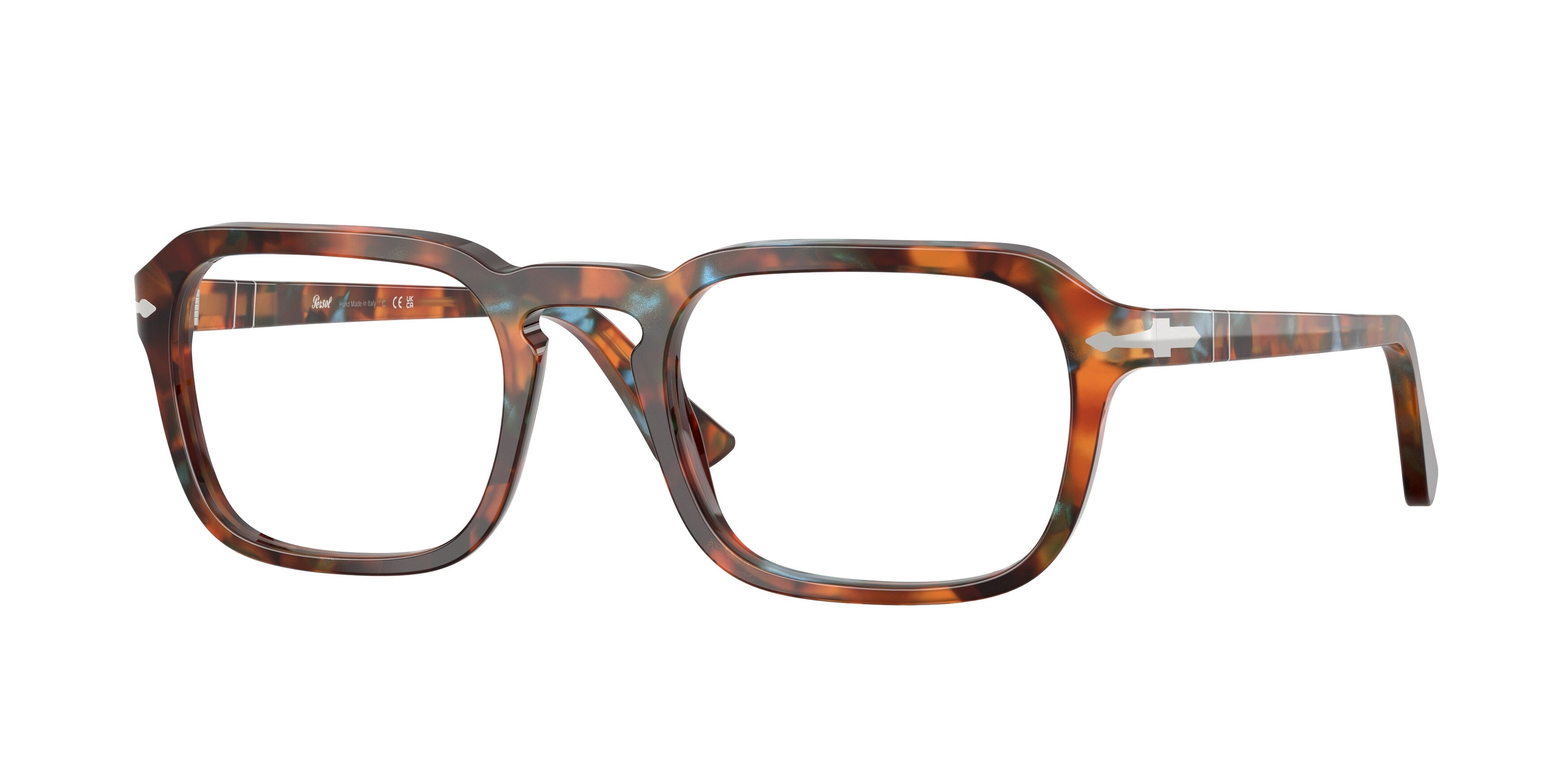 Persol Unisex Persol PO3390V 1232 Montature da vista Acetato Blu Squadrata Normale