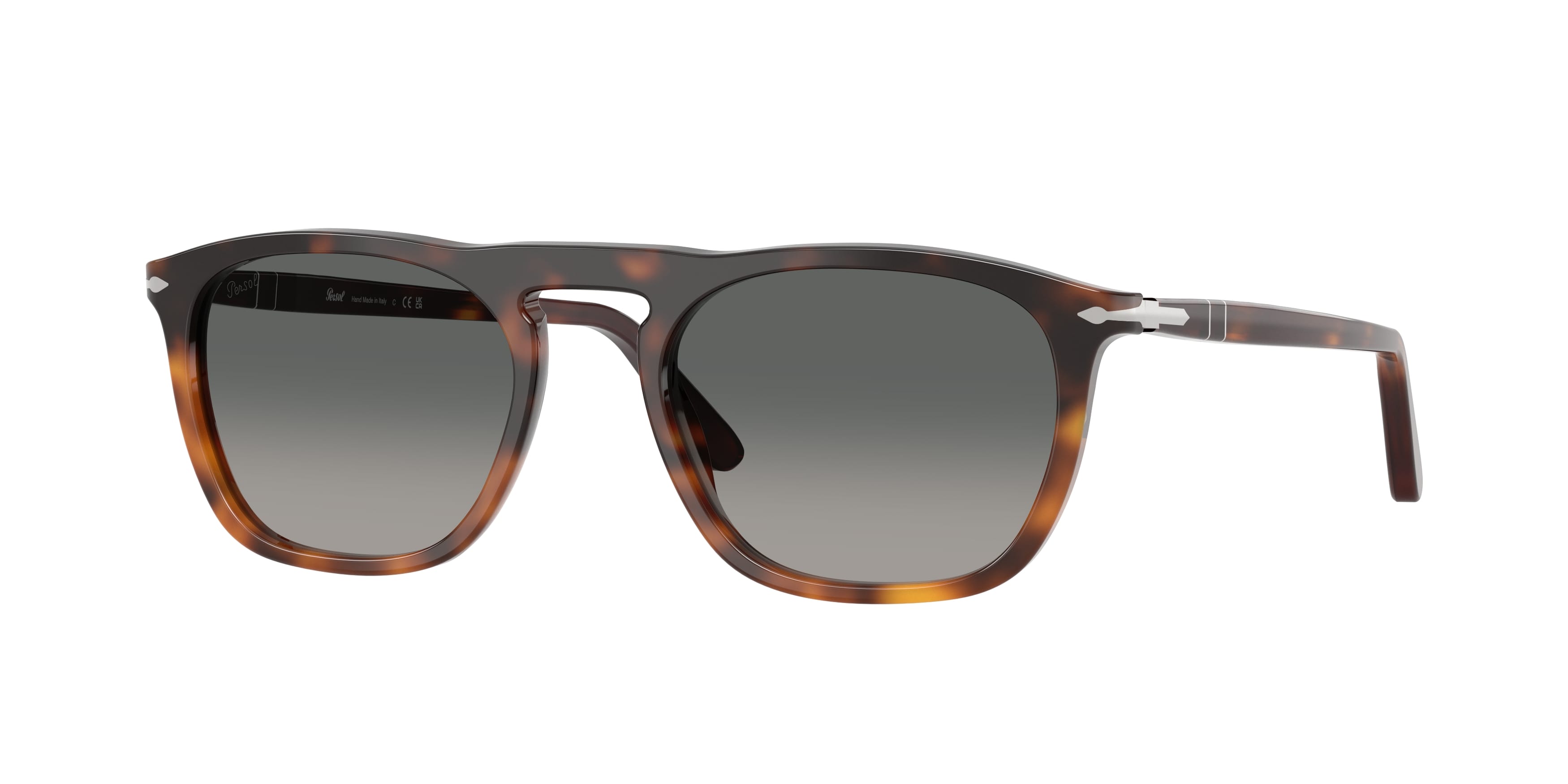 Persol Unisex Persol PO3391S GAE 116071 Occhiali da sole Acetato Oro Grigio Squadrata Normale Sfumato Persol Unisex Persol PO3391S GAE 116071 Occhiali da sole Acetato Oro Grigio Squadrata Normale Sfumato