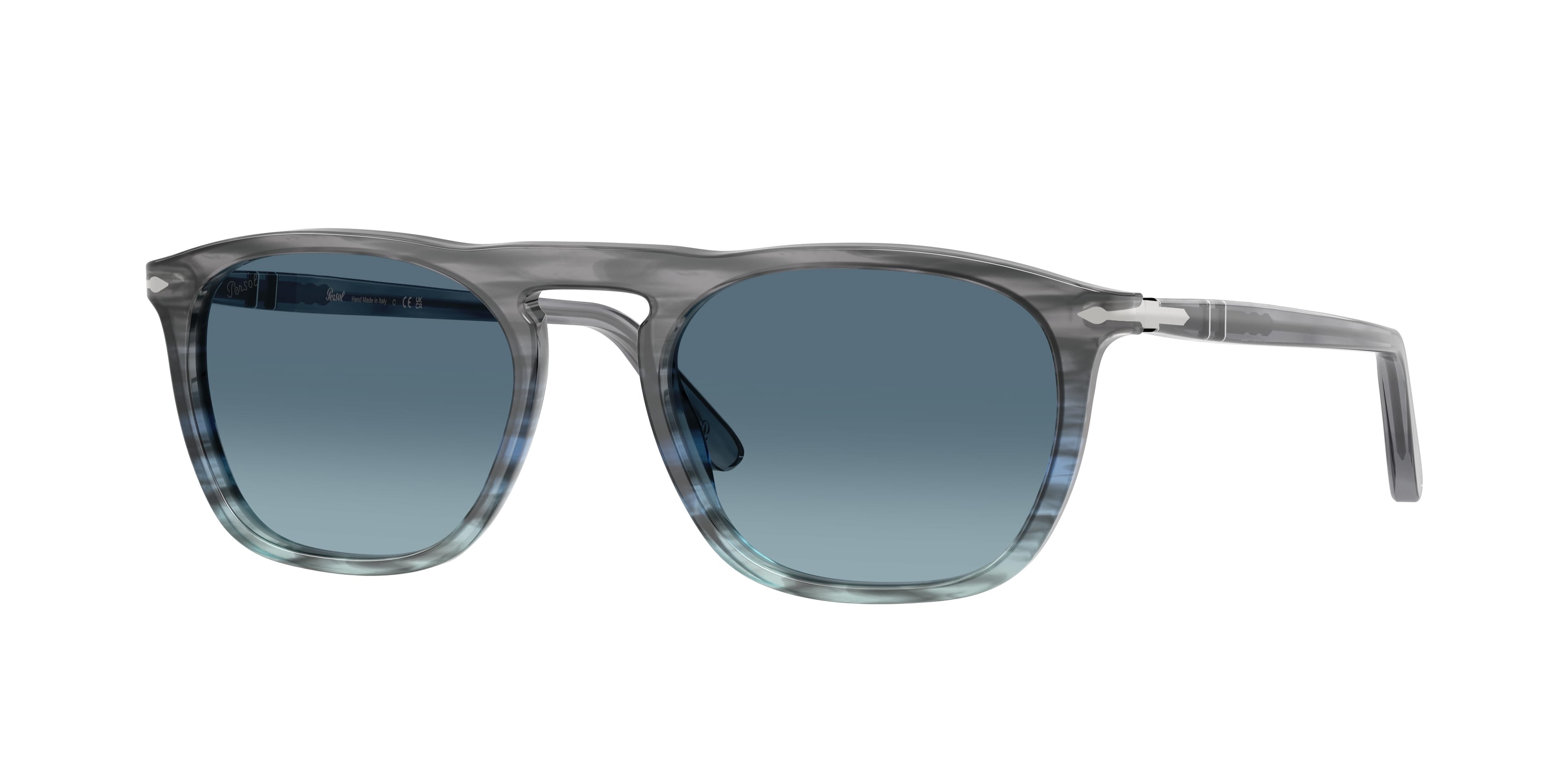 Persol Unisex Persol PO3391S GAE 1205Q8 Occhiali da sole Acetato Grigio Blu Squadrata Normale Sfumato Persol Unisex Persol PO3391S GAE 1205Q8 Occhiali da sole Acetato Grigio Blu Squadrata Normale Sfumato