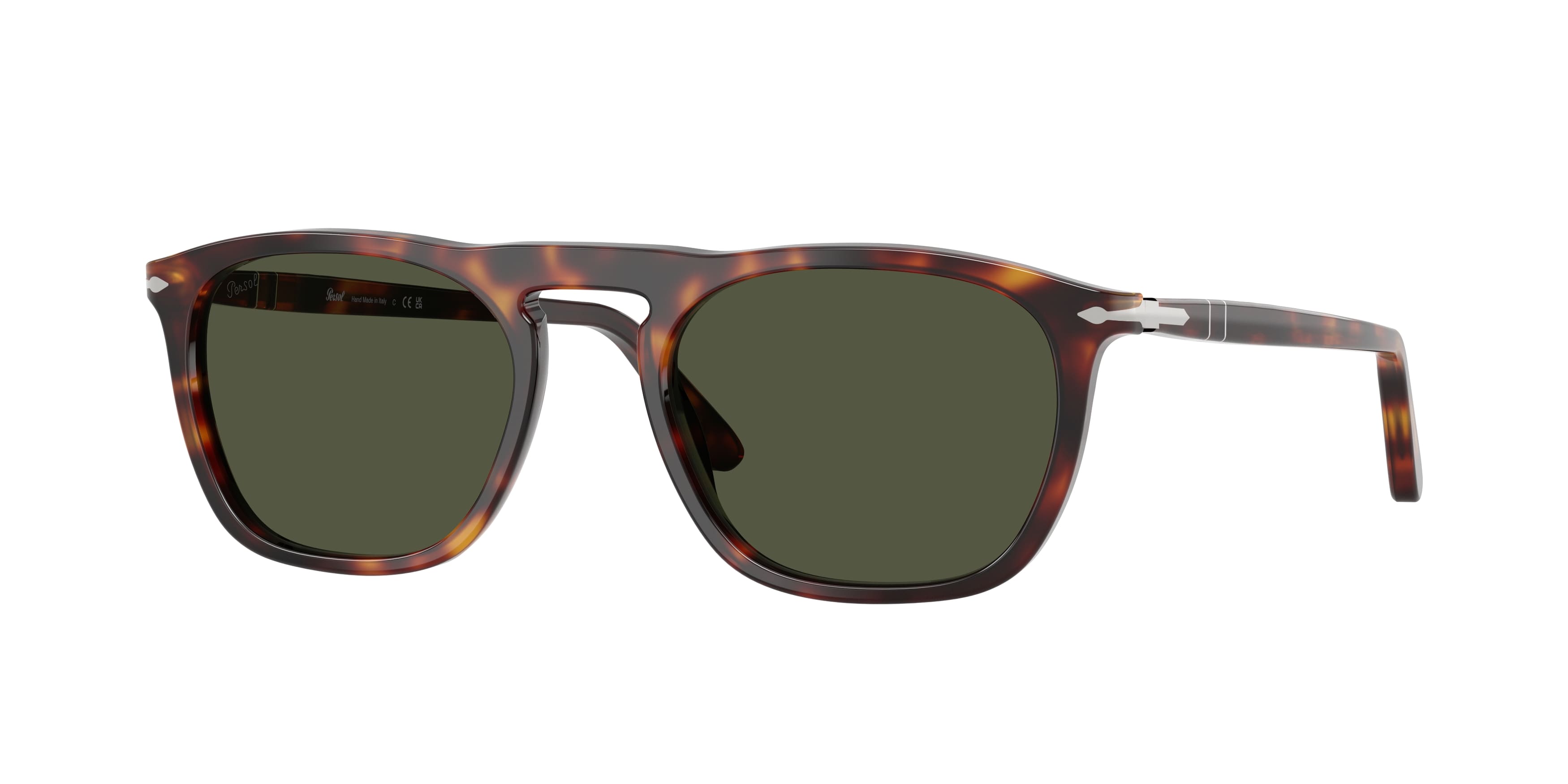 Persol Unisex Persol PO3391S GAE 24/31 Occhiali da sole Acetato Tartaruga Verde Squadrata Normale Persol Unisex Persol PO3391S GAE 24/31 Occhiali da sole Acetato Tartaruga Verde Squadrata Normale
