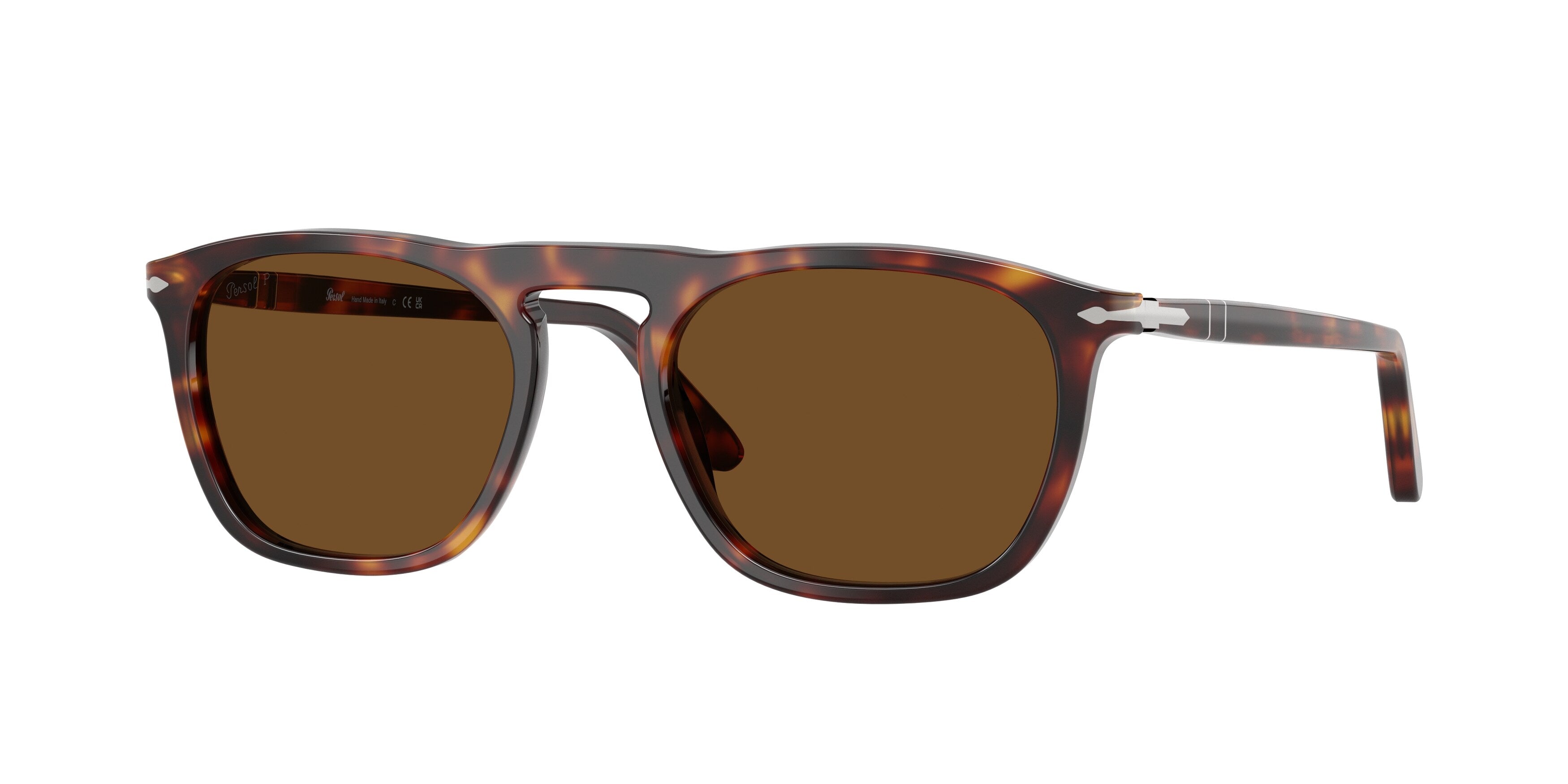 Persol Unisex Persol PO3391S GAE 24/57 Occhiali da sole Acetato Tartaruga Marrone Squadrata Polarizzata