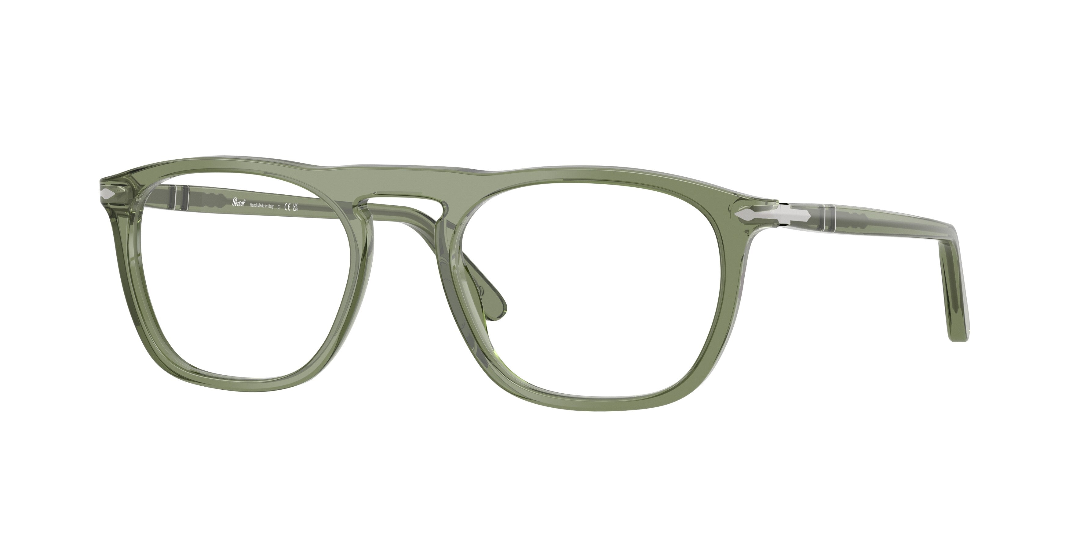 Persol Unisex Persol PO3391V 1226 Montature da vista Acetato Verde Trasparente Squadrata Normale Persol Unisex Persol PO3391V 1226 Montature da vista Acetato Verde Trasparente Squadrata Normale