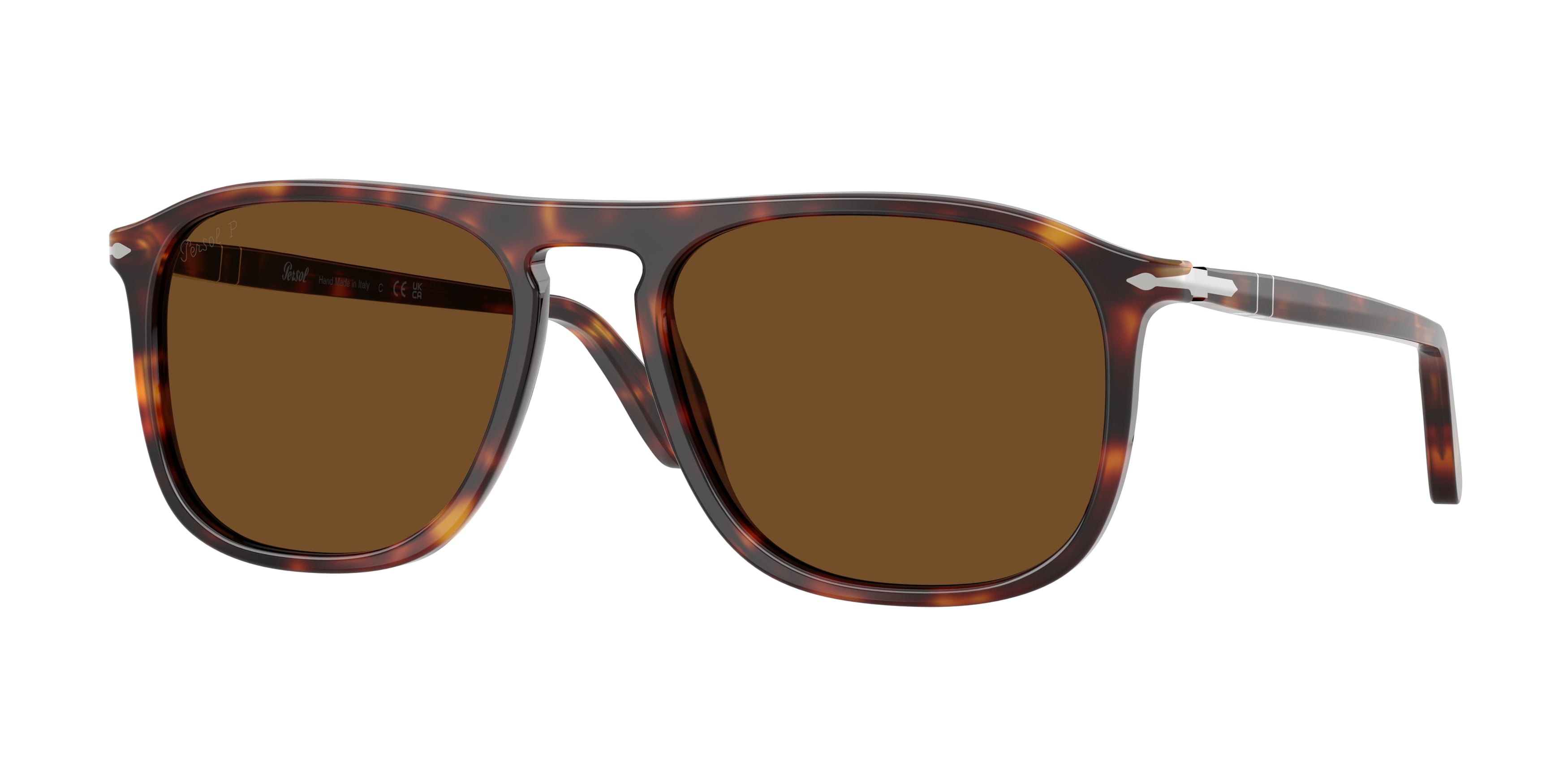 Persol Unisex Persol PO3392S 24/57 Occhiali da sole Acetato Tartaruga Marrone Squadrata Polarizzata Persol Unisex Persol PO3392S 24/57 Occhiali da sole Acetato Tartaruga Marrone Squadrata Polarizzata