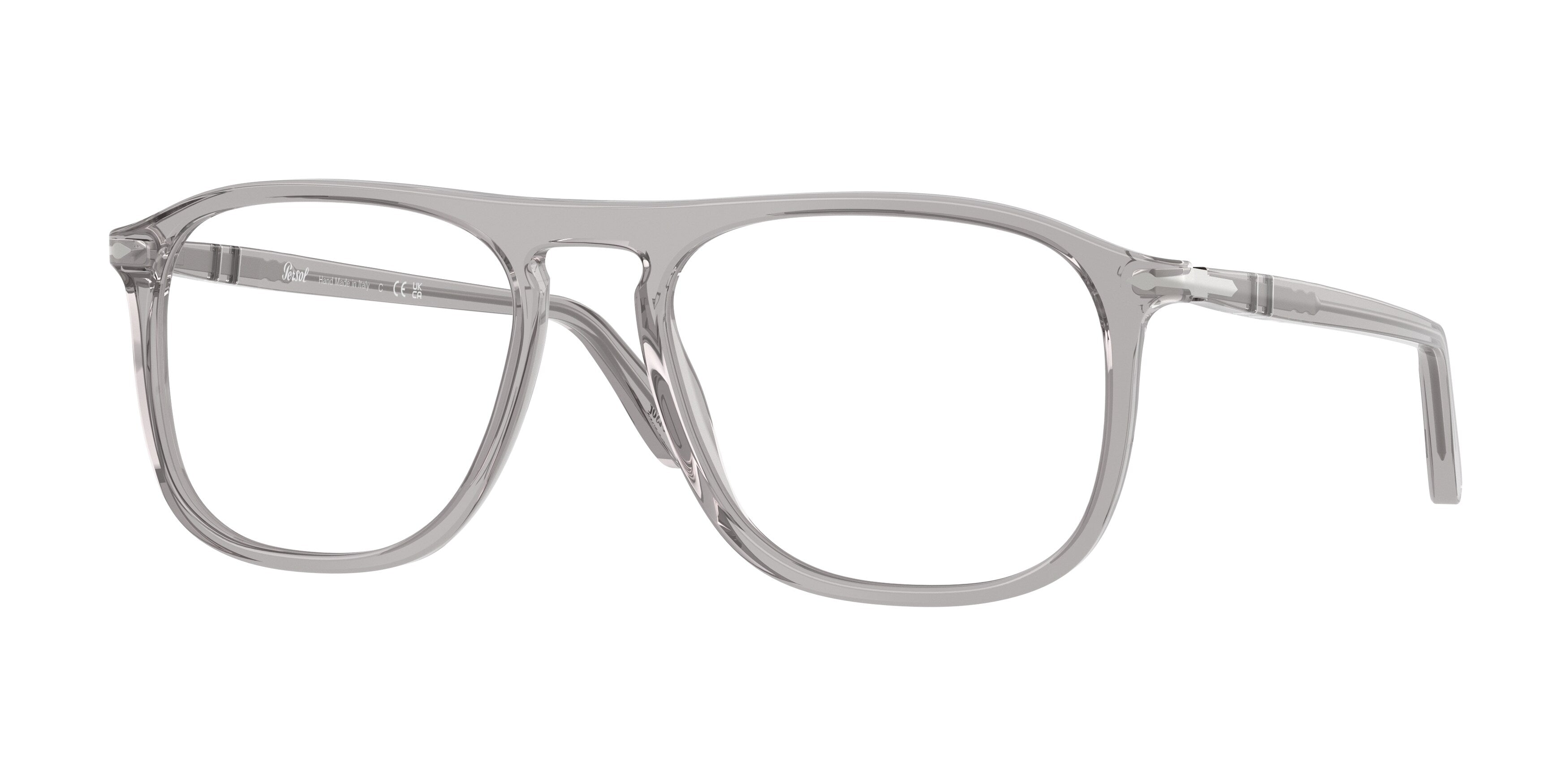 Persol Unisex Persol PO3392V 309 Montature da vista Acetato Grigio Trasparente Squadrata Normale