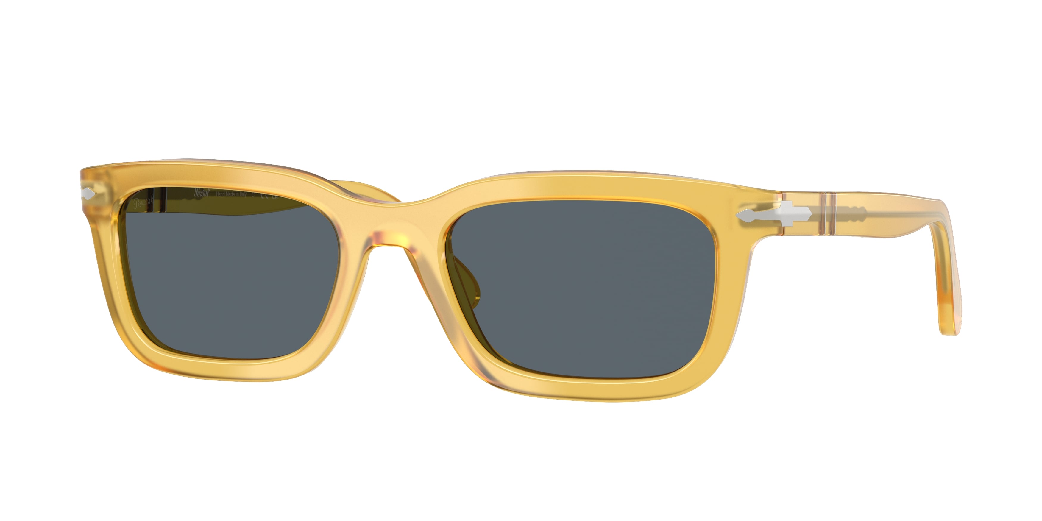 Persol Unisex Persol PO3396S 204/R5 Occhiali da sole Acetato Giallo Blu Squadrata Normale