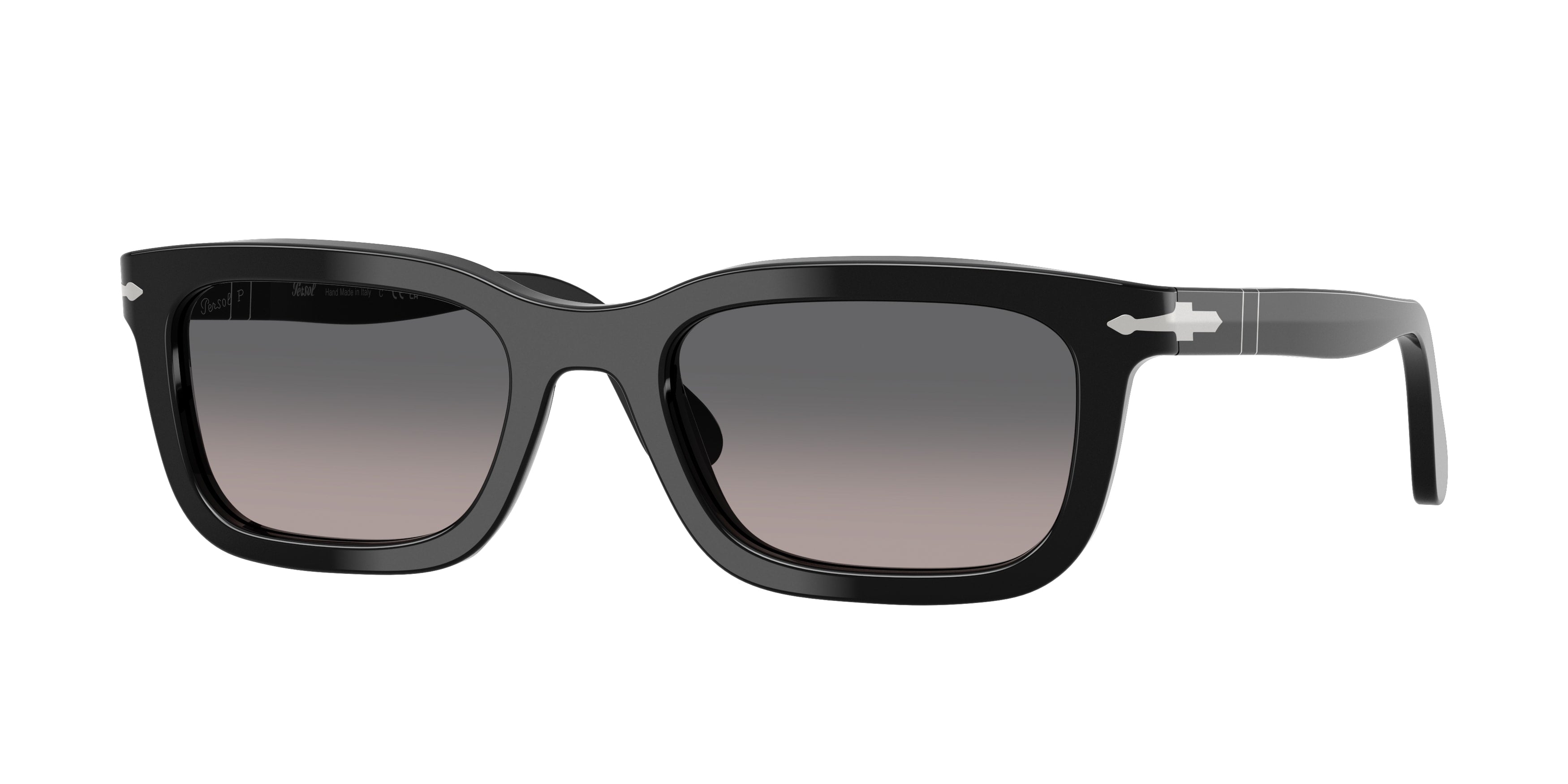 Persol Unisex Persol PO3396S 95/M3 Occhiali da sole Acetato Nero Grigio Squadrata Polarizzata Sfumato