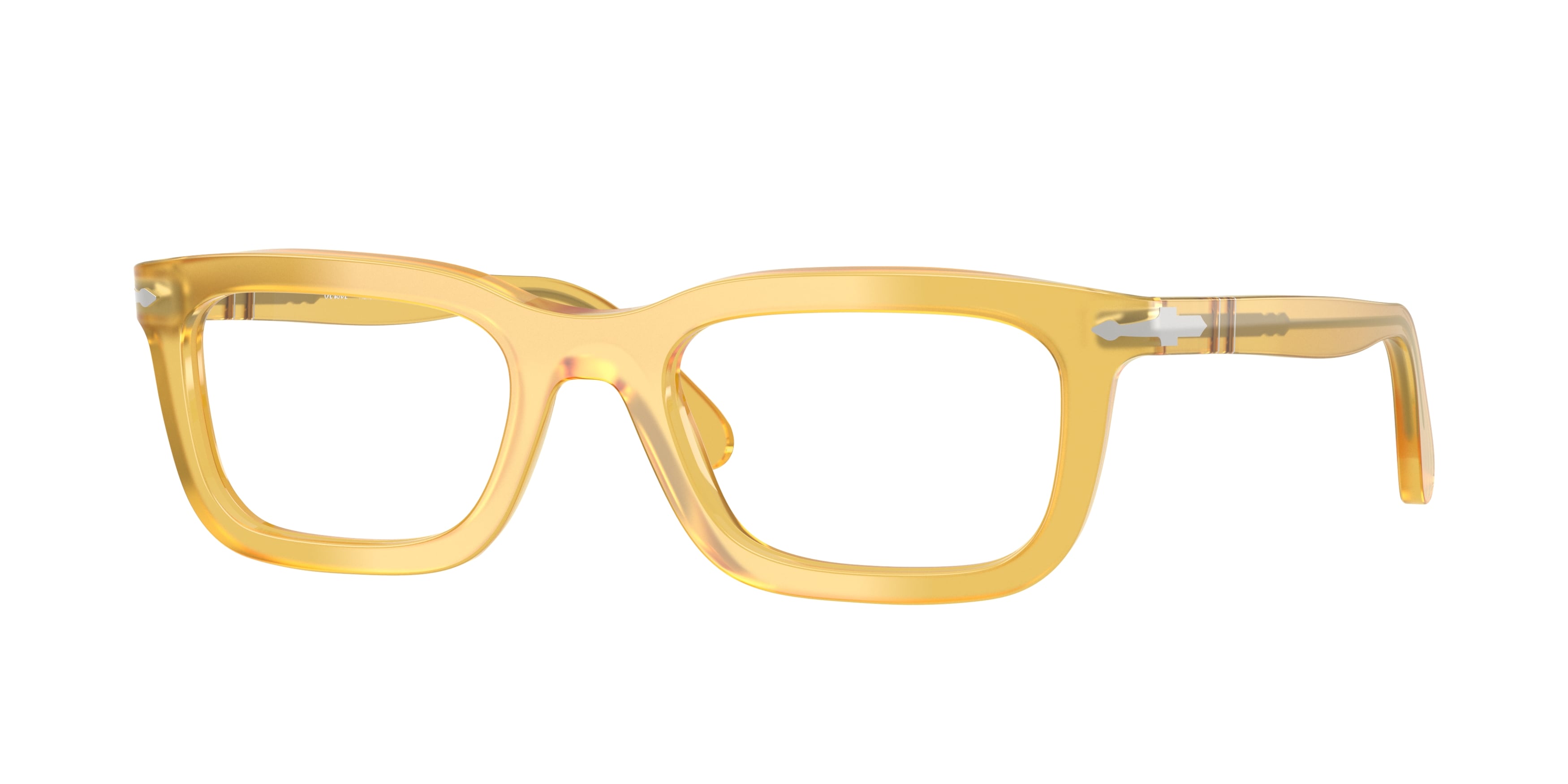 Persol Unisex Persol PO3397V 204 Montature da vista Acetato Giallo Trasparente Squadrata Normale