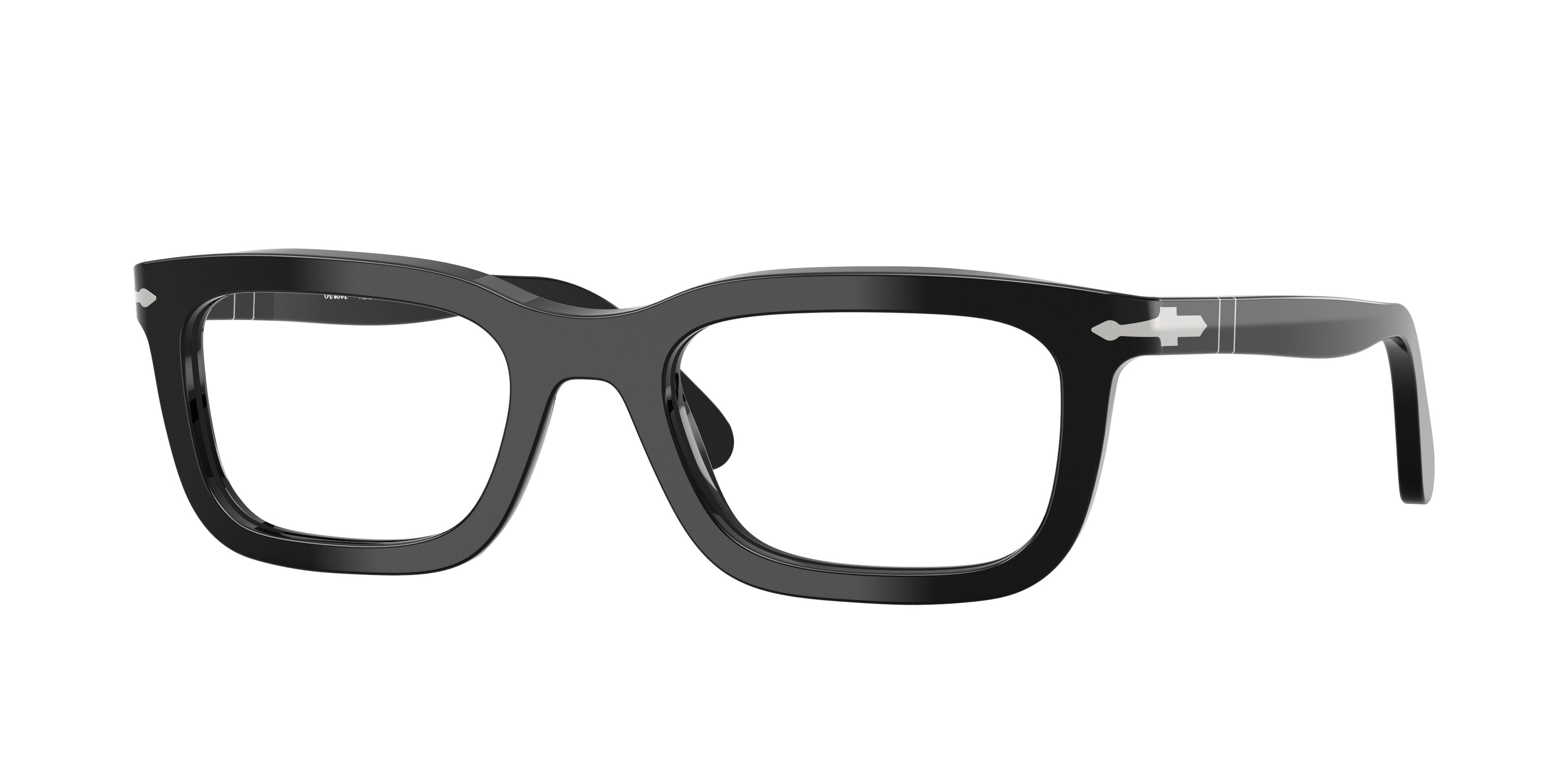 Persol Unisex Persol PO3397V 95 Montature da vista Acetato Nero Trasparente Squadrata Normale