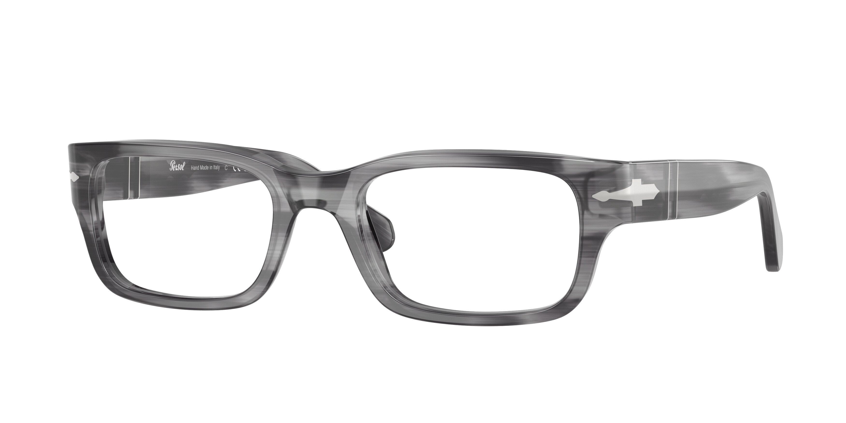 Persol Unisex Persol PO3399V 1192 Montature da vista Acetato Grigio Trasparente Squadrata Normale Persol Unisex Persol PO3399V 1192 Montature da vista Acetato Grigio Trasparente Squadrata Normale
