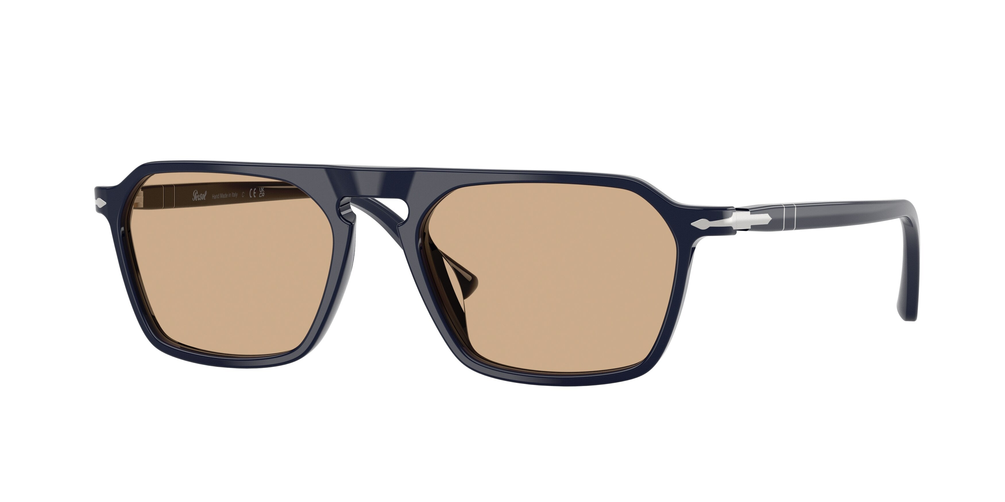 Persol Unisex Persol PO3402V 1253 Montature da vista Acetato Blu Giallo Squadrata Normale