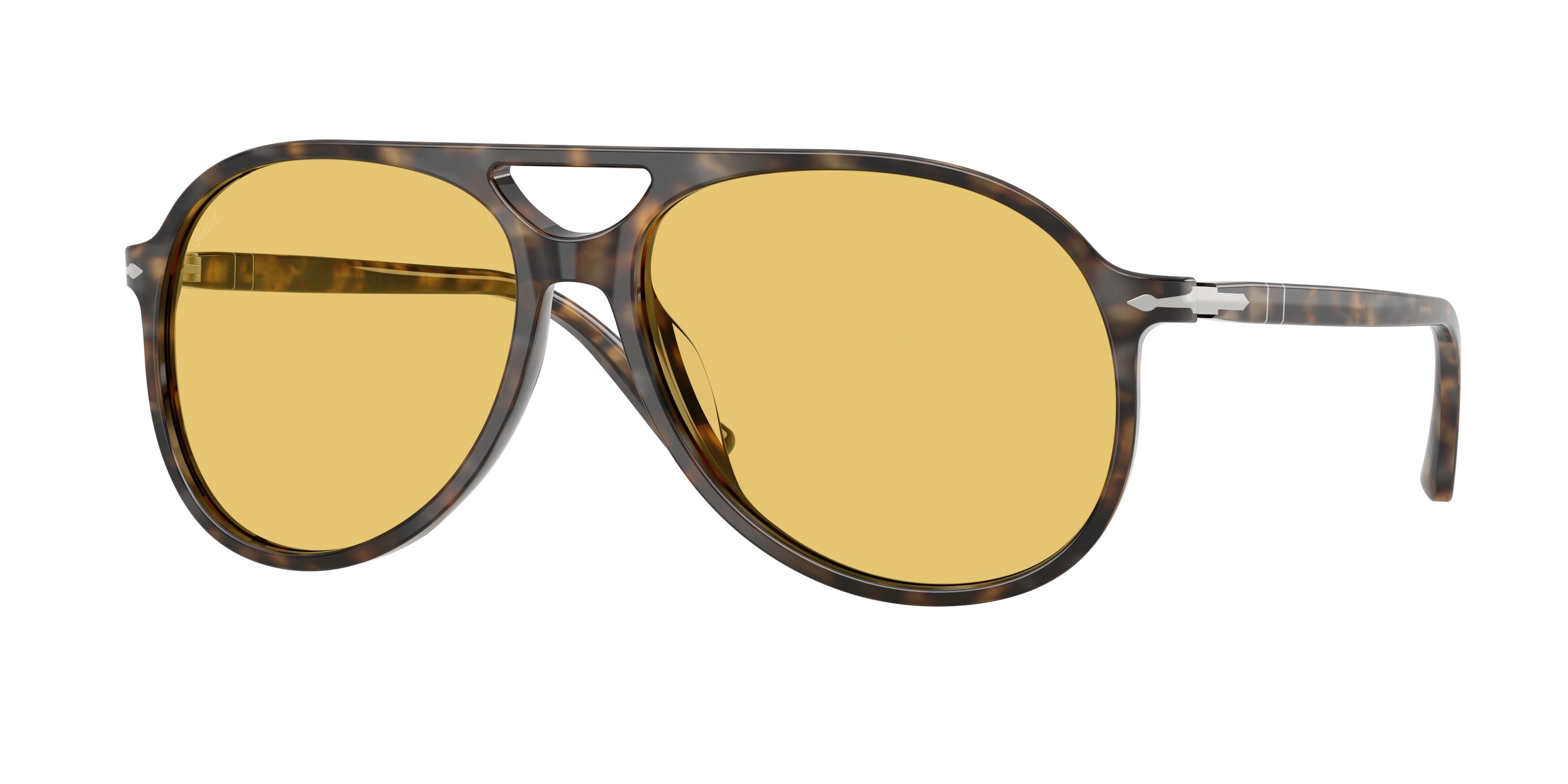 Persol Unisex Persol PO3403S WALTER 124874 Occhiali da sole Acetato Marrone Giallo Pilot Normale Persol Unisex Persol PO3403S WALTER 124874 Occhiali da sole Acetato Marrone Giallo Pilot Normale