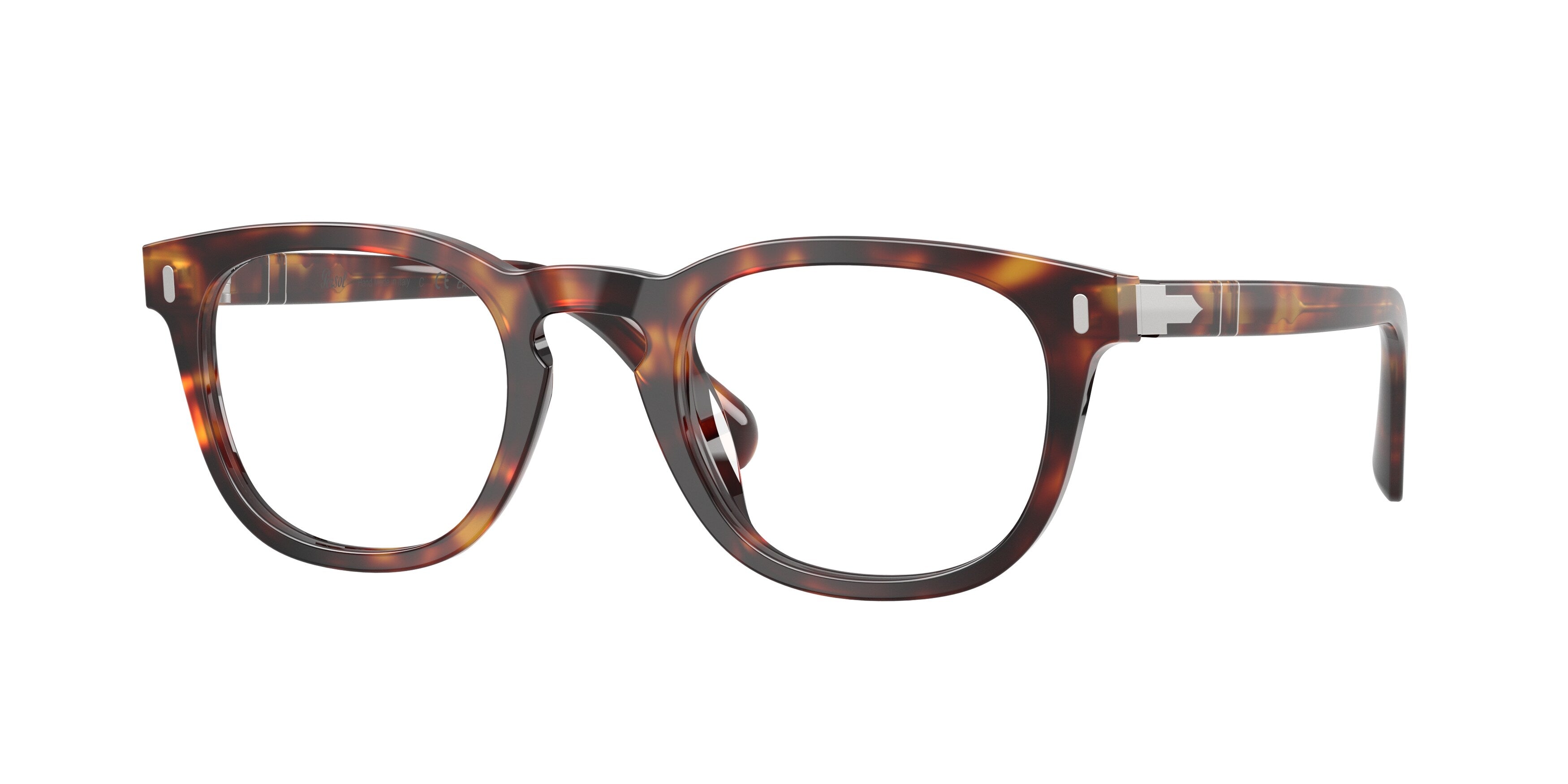 Persol Unisex Persol PO3406V GIANNI 24 Montature da vista Acetato Tartaruga Trasparente Squadrata Normale