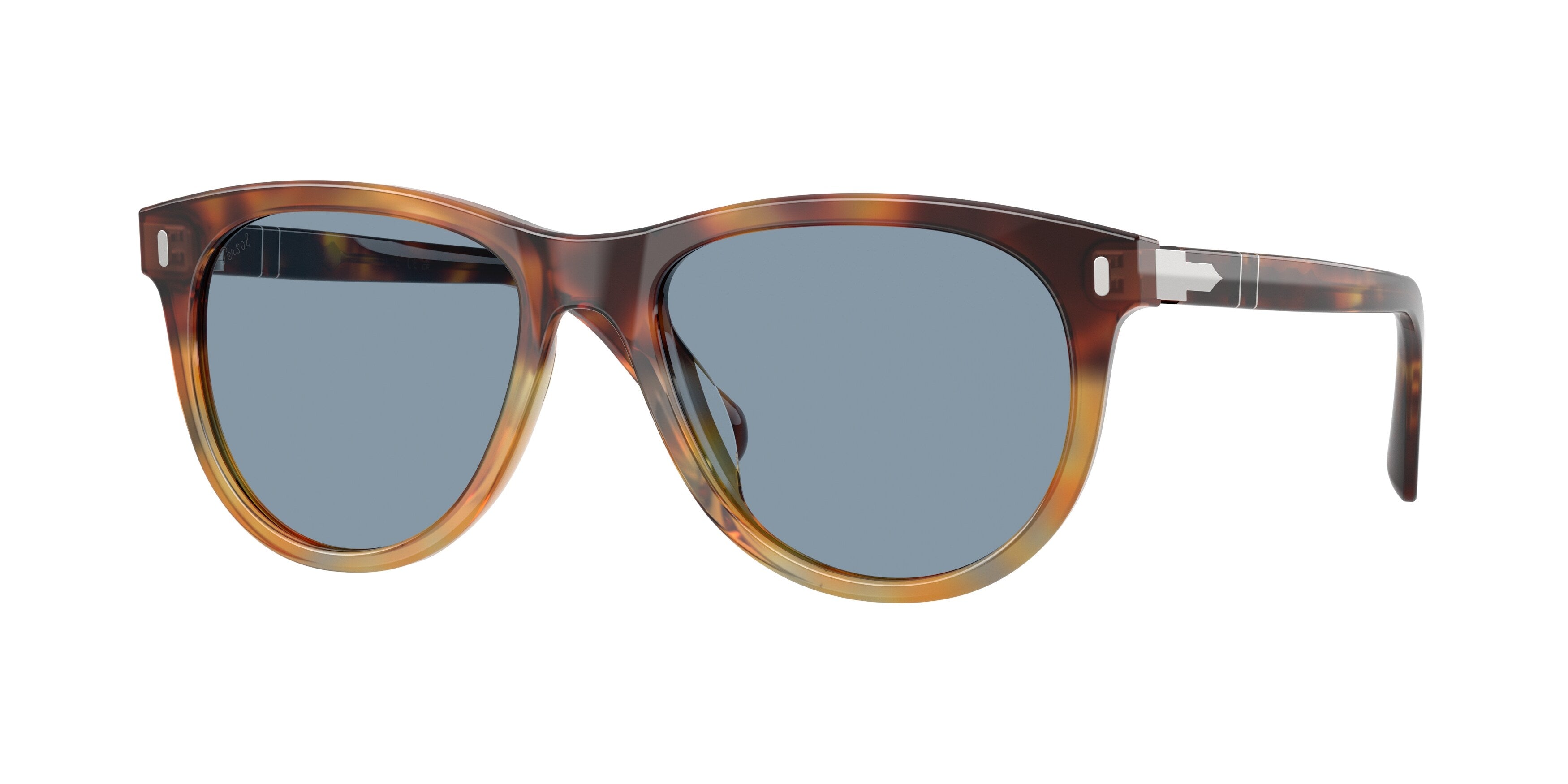 Persol Unisex Persol PO3408S 115856 Occhiali da sole Acetato Tartaruga Blu Pantos Normale