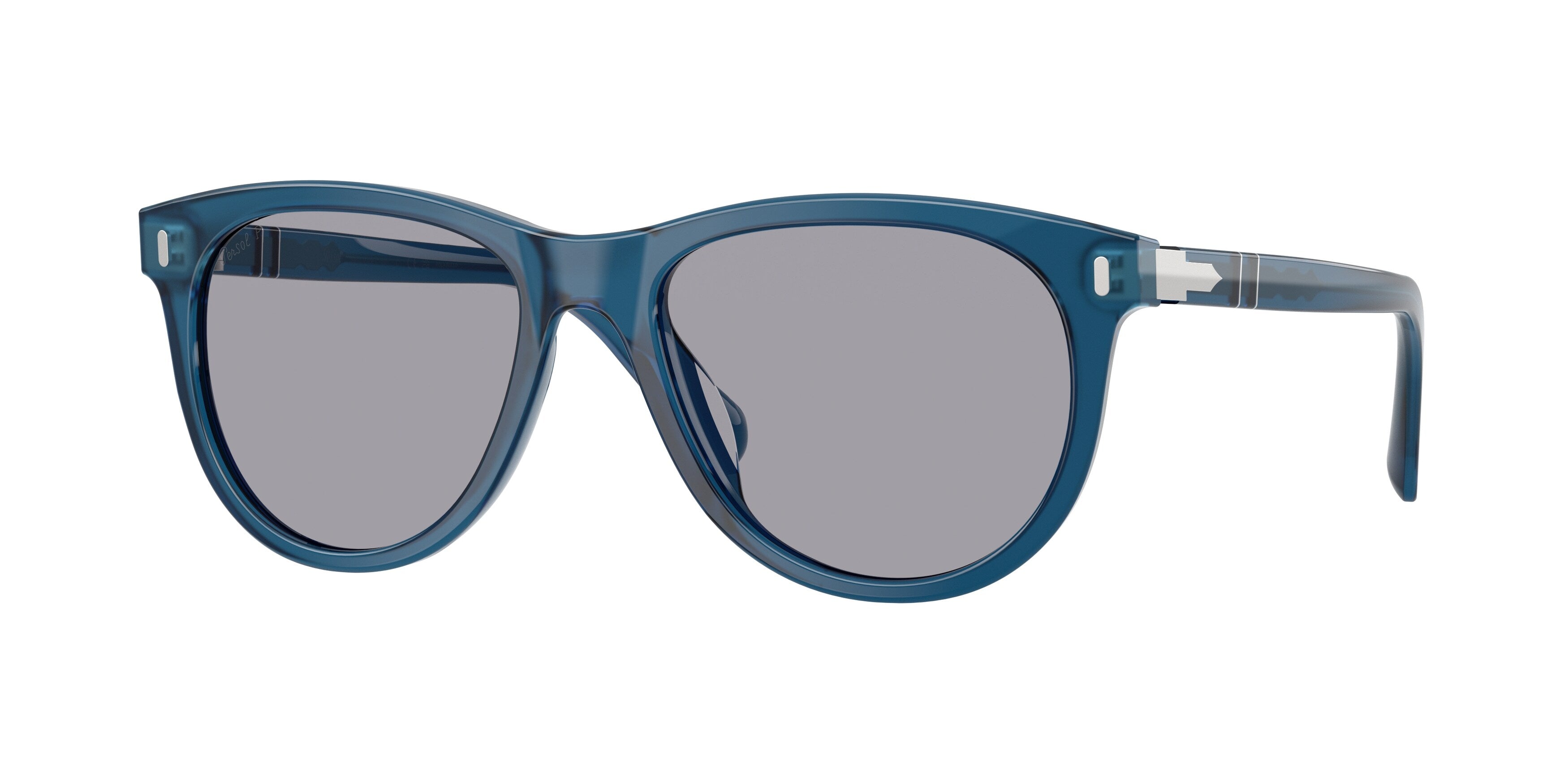 Persol Unisex Persol PO3408S 125448 Occhiali da sole Acetato Blu Grigio Pantos Polarizzata