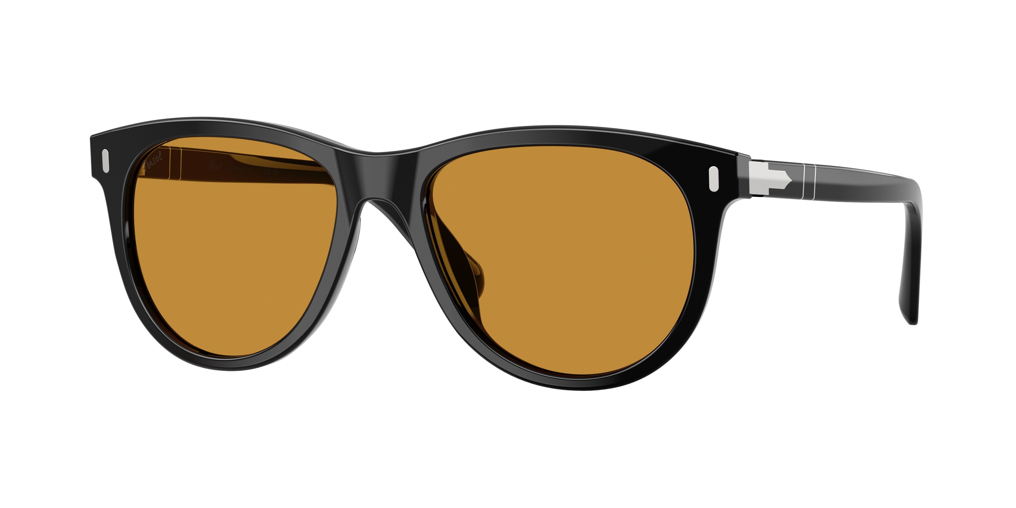 Persol Unisex Persol PO3408S 95/53 Occhiali da sole Acetato Nero Giallo Pantos Normale Persol Unisex Persol PO3408S 95/53 Occhiali da sole Acetato Nero Giallo Pantos Normale
