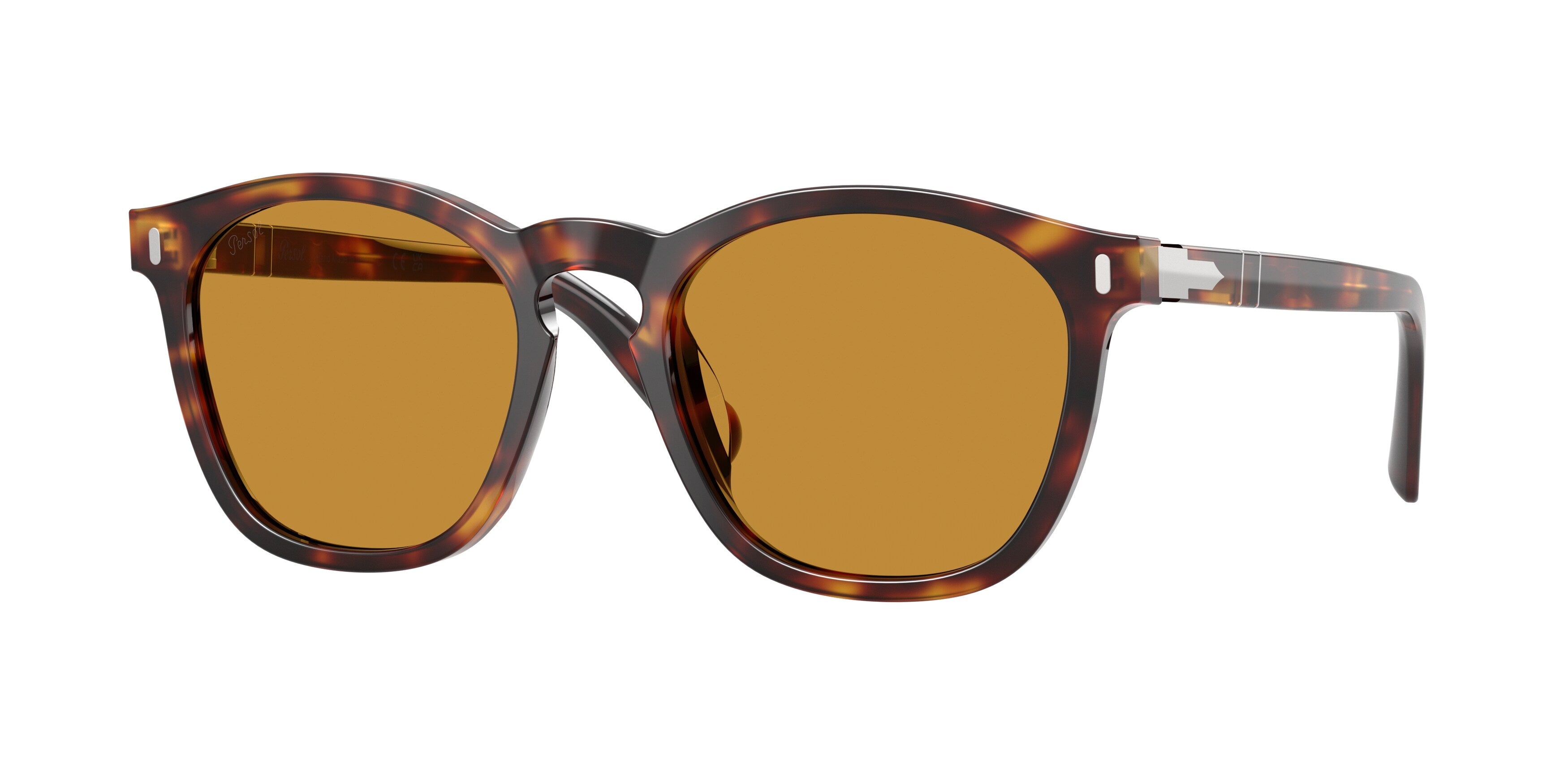 Persol Unisex Persol PO3413S 24/53 Occhiali da sole Acetato Tartaruga Giallo Squadrata Normale