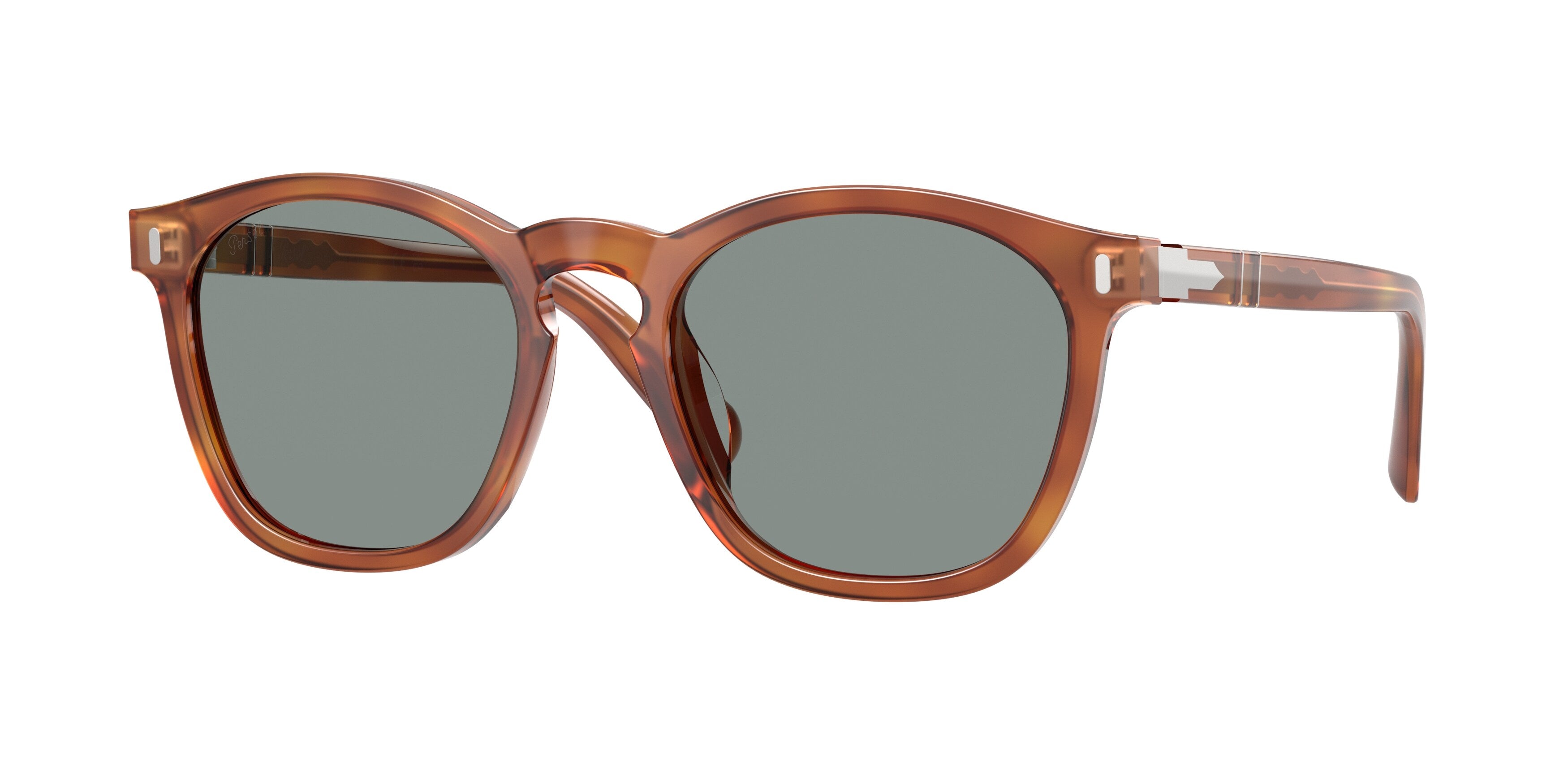 Persol Unisex Persol PO3413S 96/56 Occhiali da sole Acetato Marrone Blu Squadrata Normale
