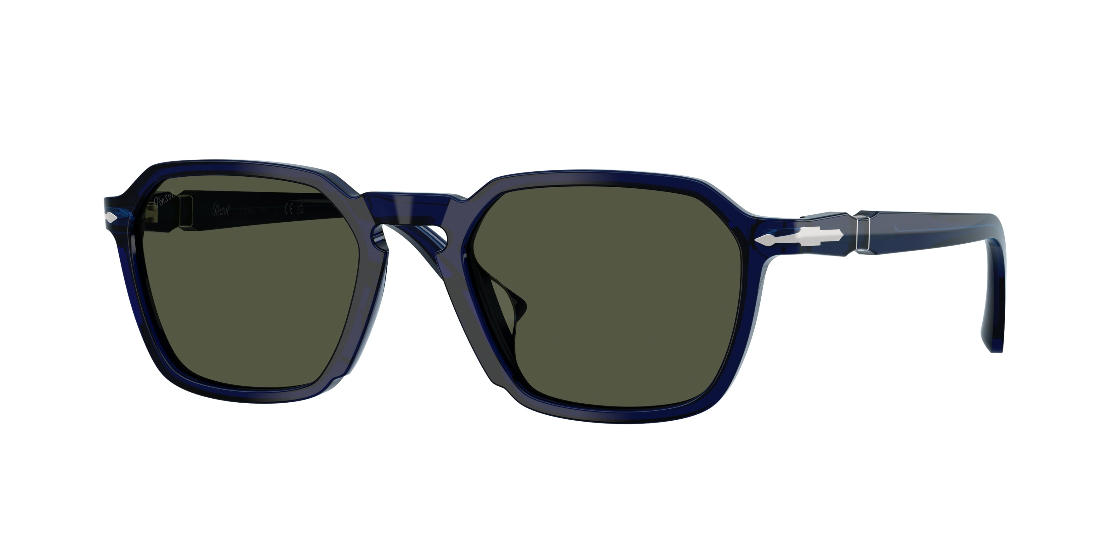 Persol Unisex Persol PO3414S 181/31 Occhiali da sole Acetato Blu Verde Squadrata Normale Persol Unisex Persol PO3414S 181/31 Occhiali da sole Acetato Blu Verde Squadrata Normale