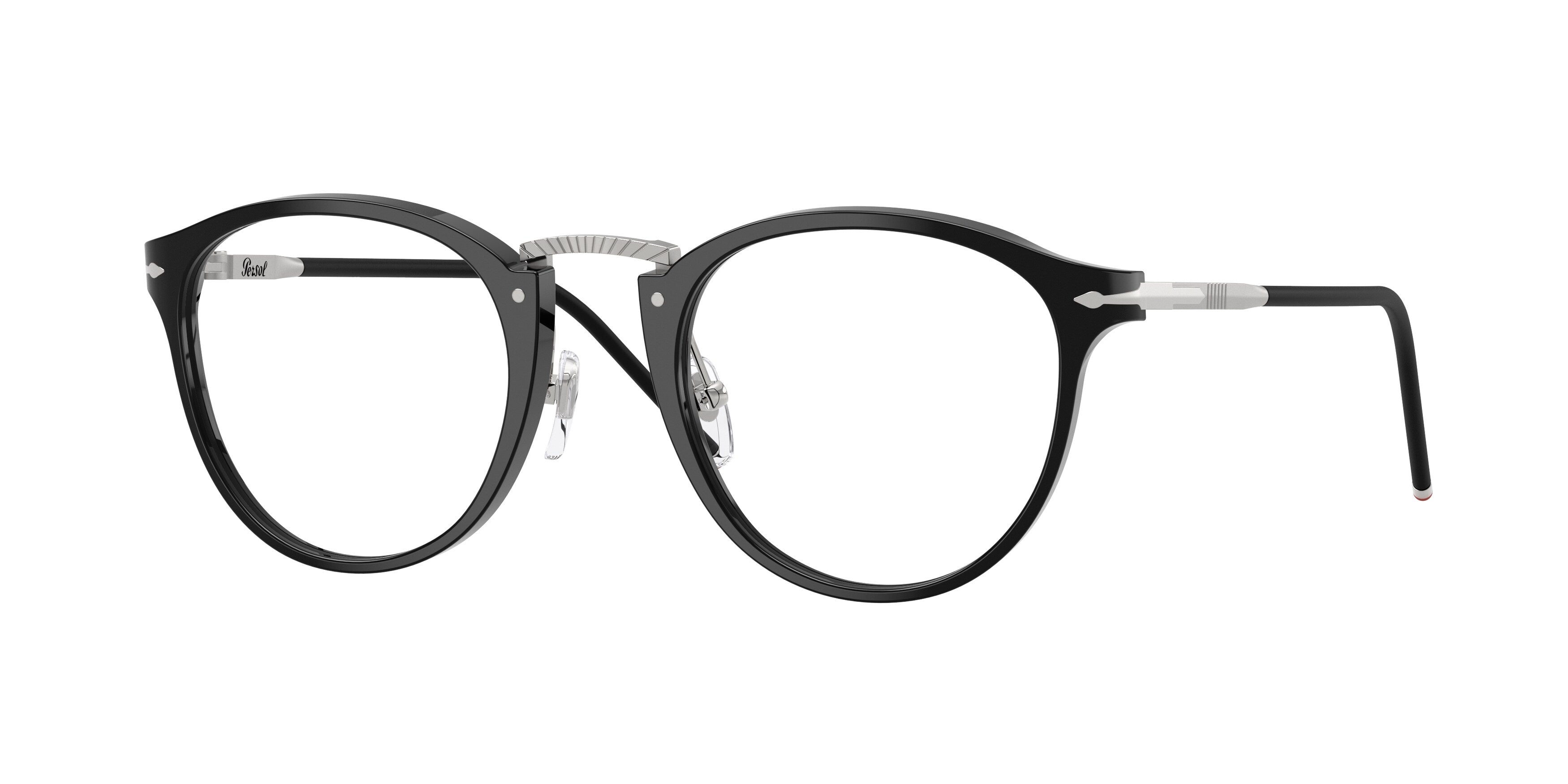 Persol Unisex Persol PO3416V 95 Montature da vista Acetato Nero Trasparente Pantos Normale Persol Unisex Persol PO3416V 95 Montature da vista Acetato Nero Trasparente Pantos Normale