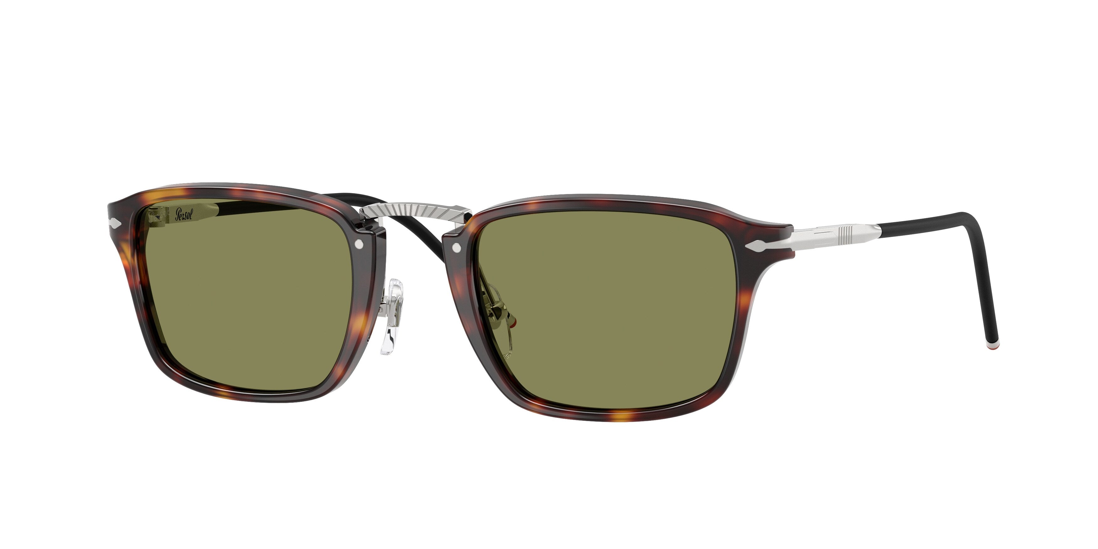 Persol Unisex Persol PO3417S 24/4E Occhiali da sole Acetato Tartaruga Verde Squadrata Normale Persol Unisex Persol PO3417S 24/4E Occhiali da sole Acetato Tartaruga Verde Squadrata Normale