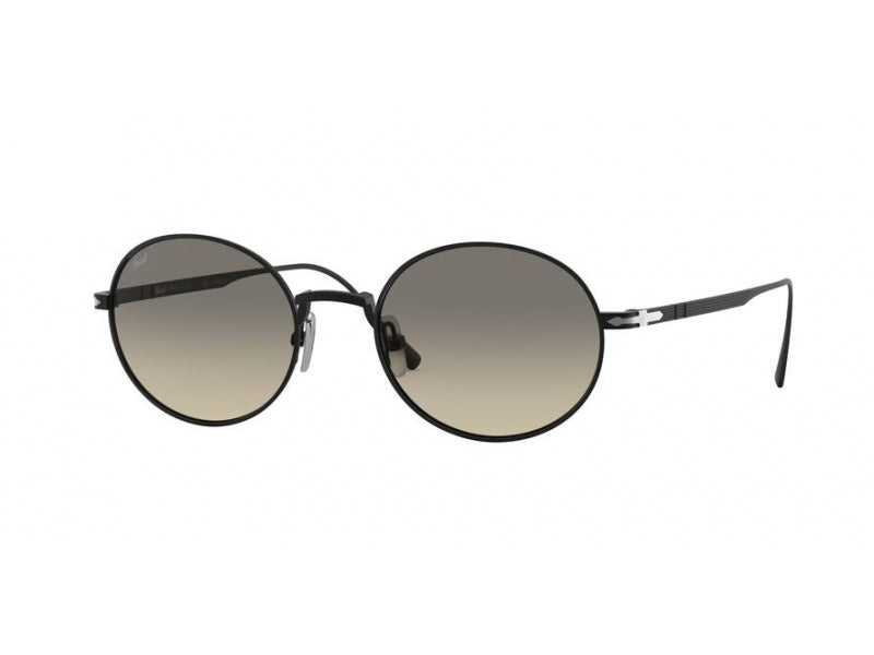 Persol Unisex Persol PO5001ST 800432 Occhiali da sole Titanio Nero Grigio Rotonda Normale